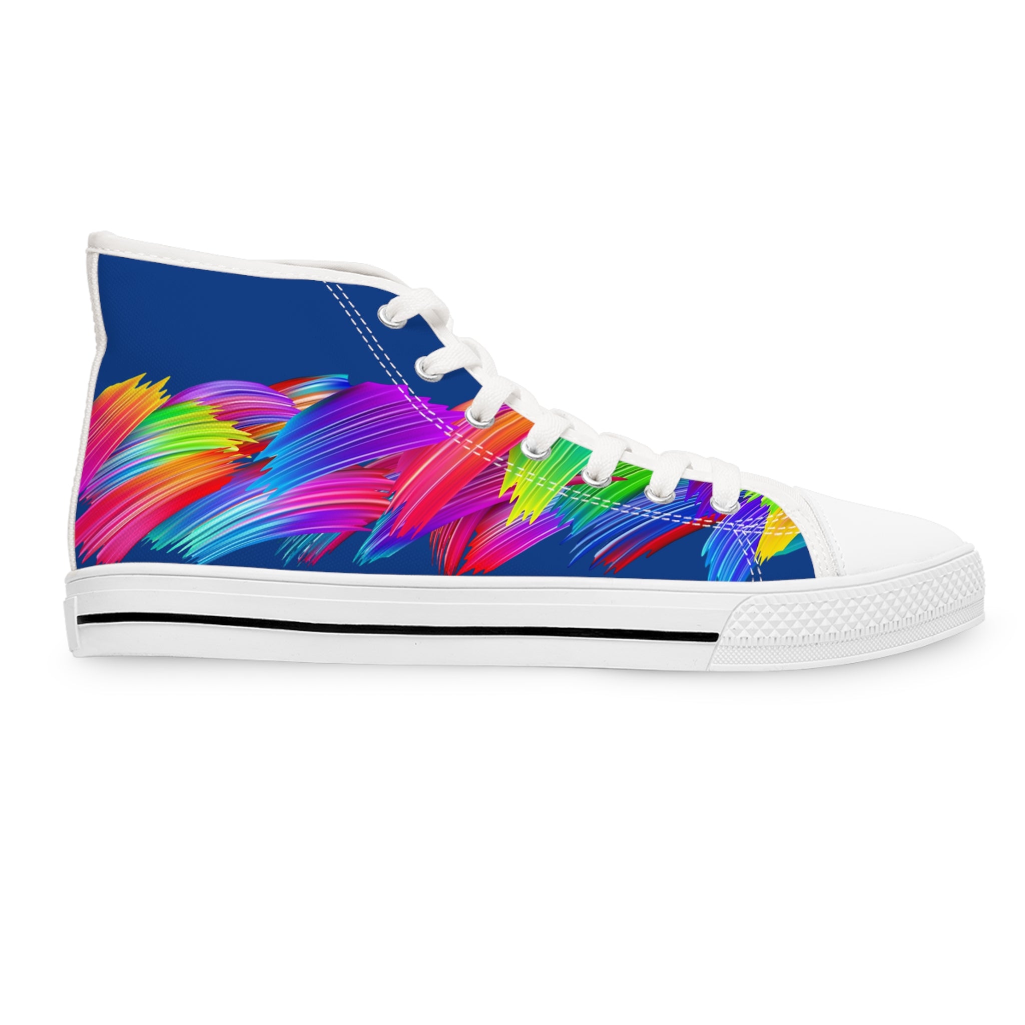 Vibrant Women's High Top Sneakers, Casual Footwear, Street Style, Fashion Lovers