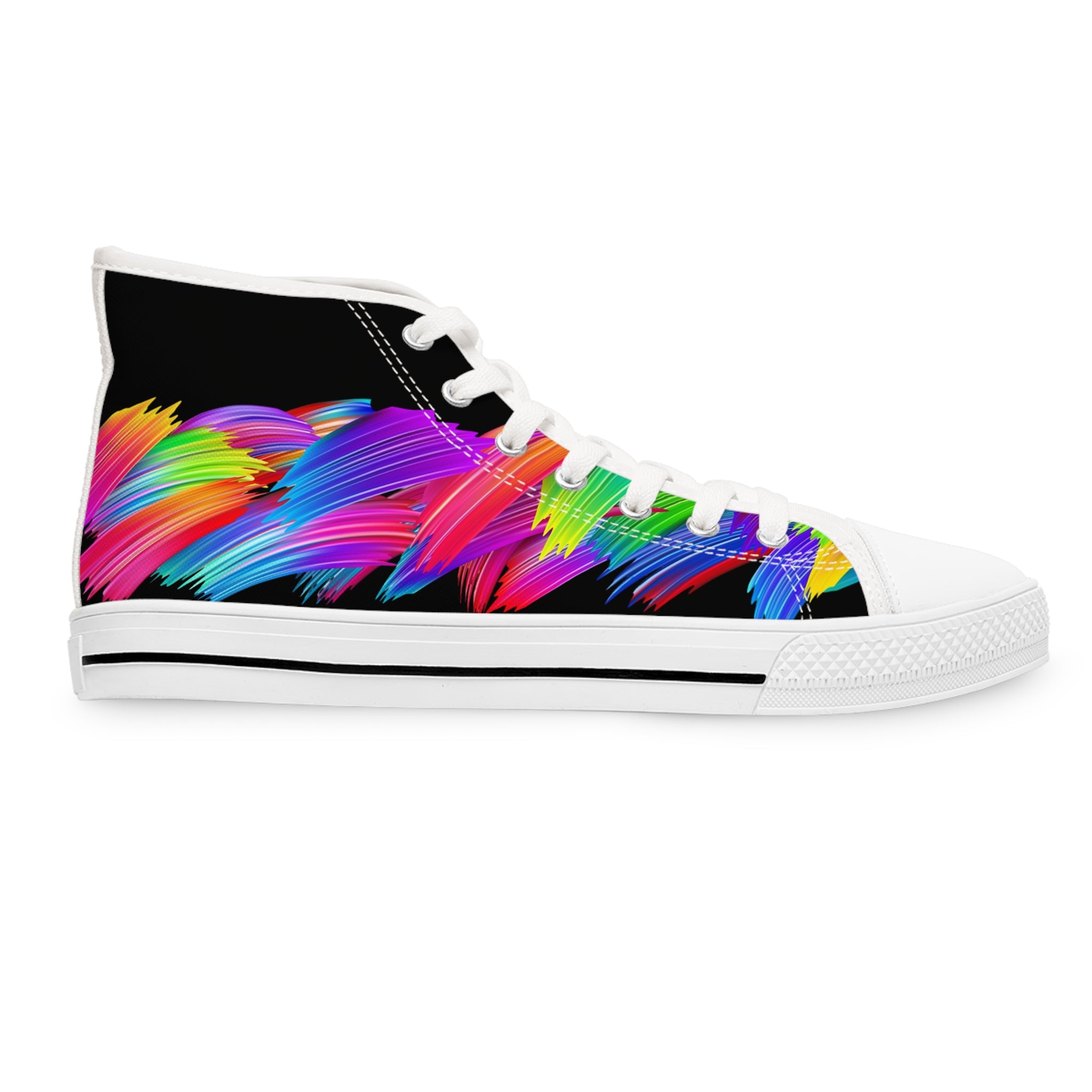 Vibrant Women's High Top Sneakers, Casual Footwear, Street Style, Fashion Lovers
