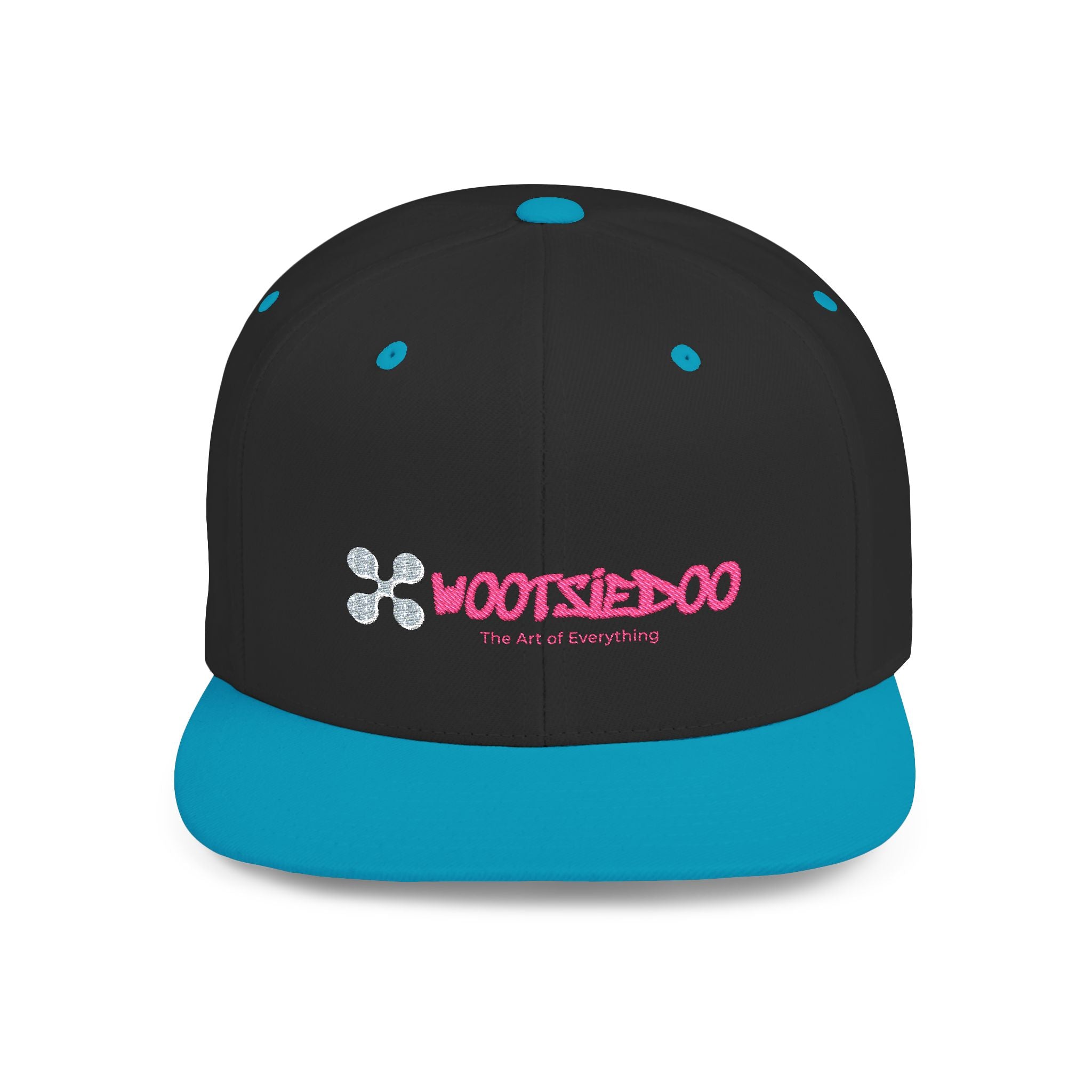 Trendy Flat Bill Snapback Cap, Gift for Him/Her, Casual Vibe, Wootsiedoo Logo