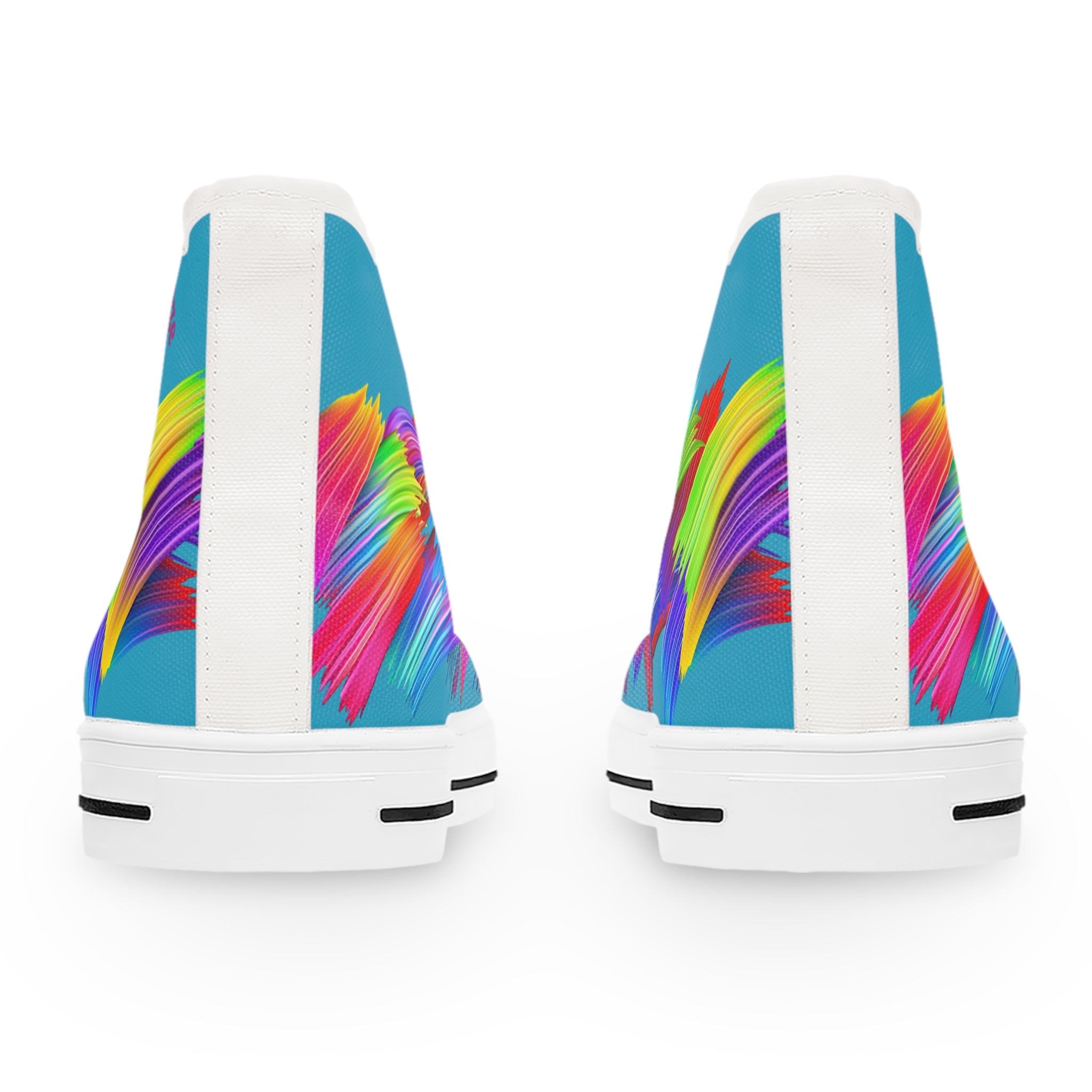 Vibrant Women's High Top Sneakers, Casual Footwear, Street Style, Fashion Lovers