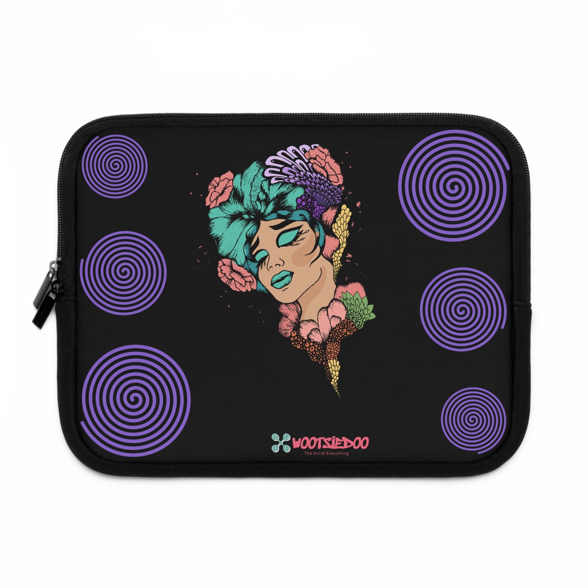 Laptop Sleeve with Artistic Floral Design, Accessory for Artists, Student Gift