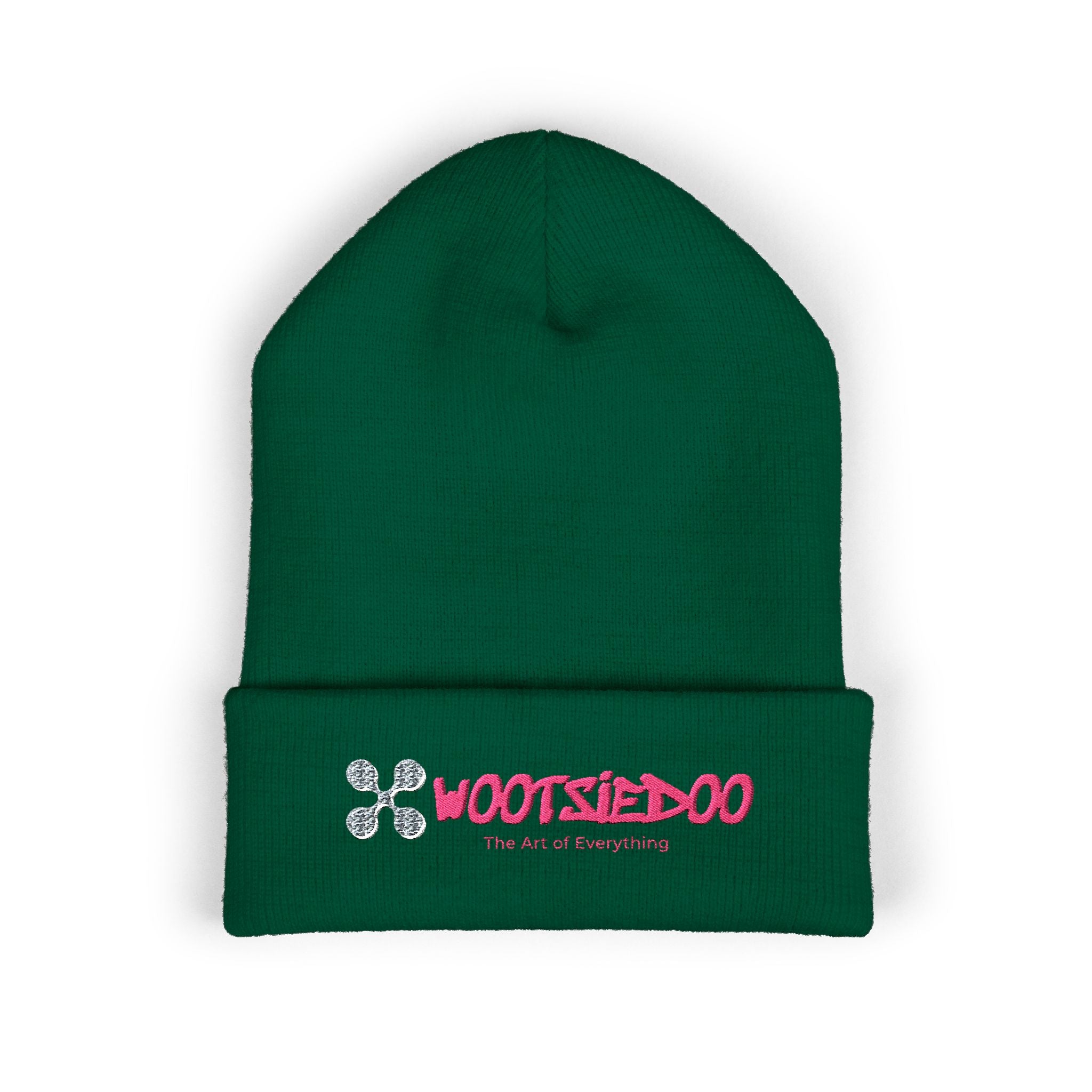 Stylish Cuffed Beanie, Cozy Winter Hat, Embroidered Fashion Beanie, Gift for Her