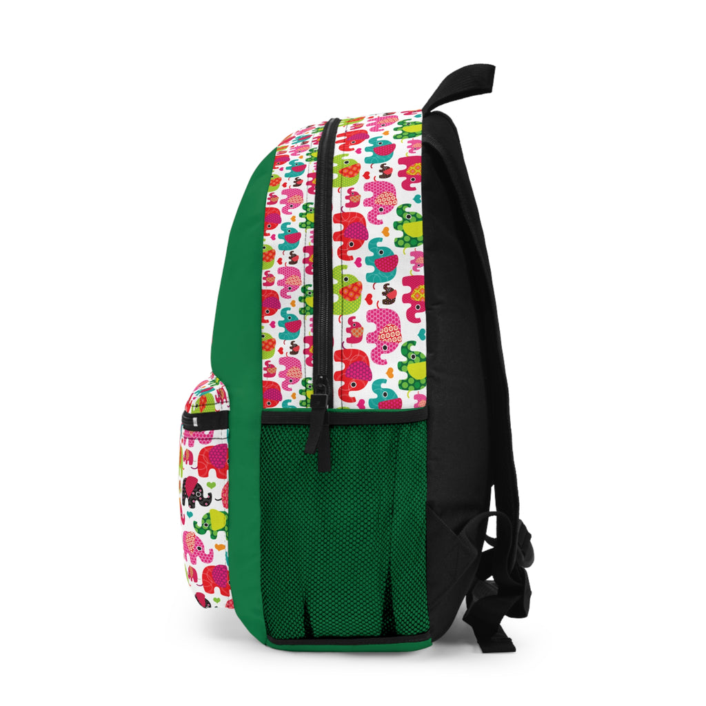 Colorful Elephant Backpack, School Bag, Animal Print, Gift idea