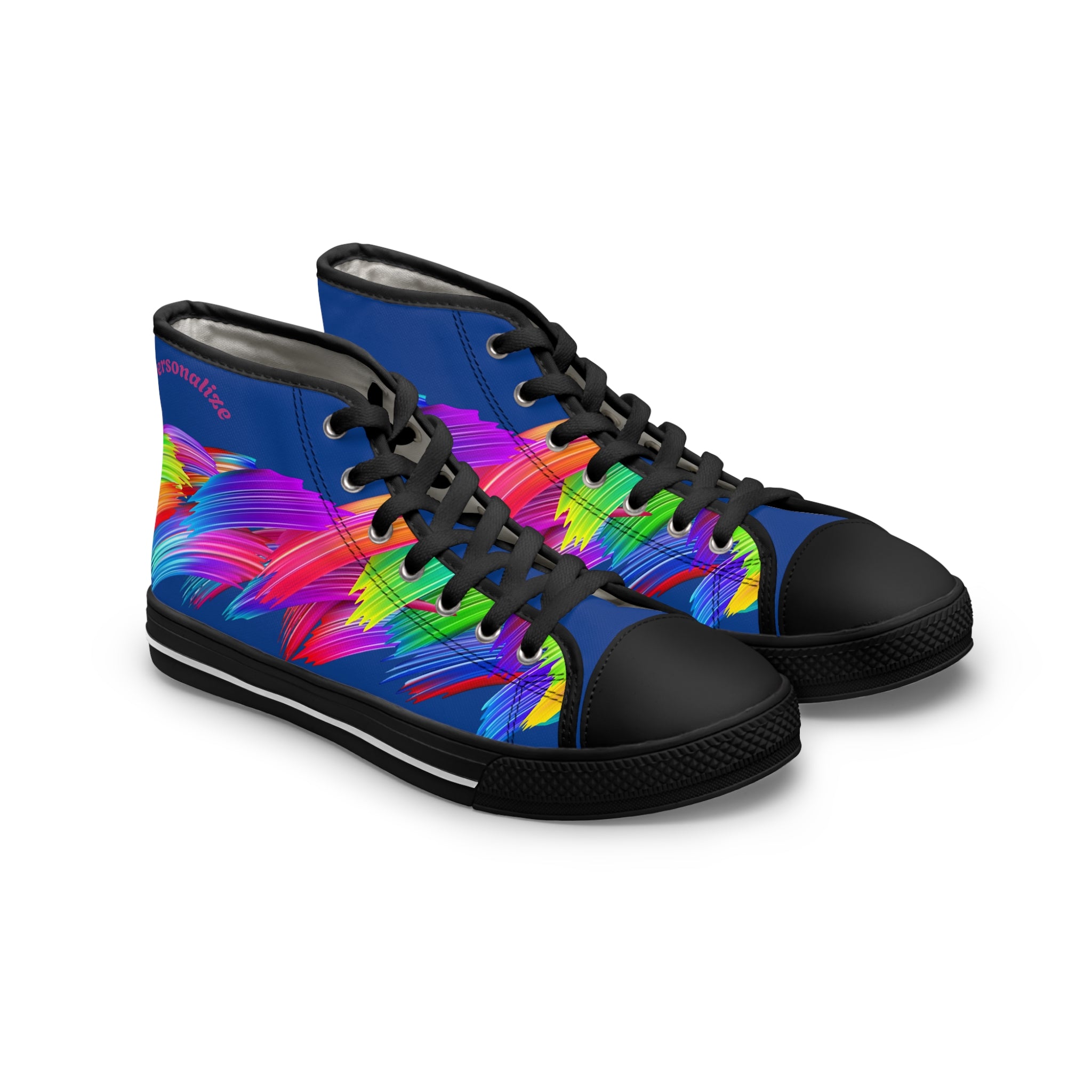 Vibrant Women's High Top Sneakers, Casual Footwear, Street Style, Fashion Lovers