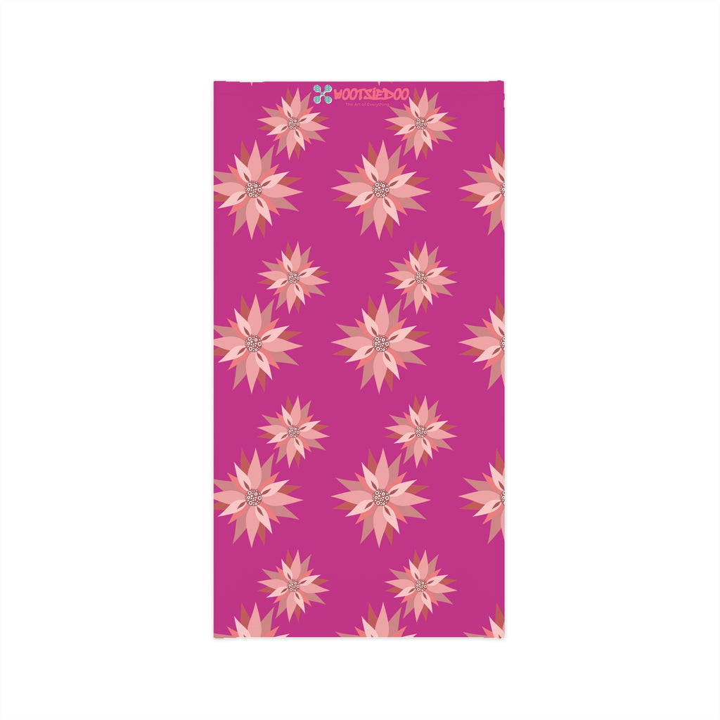 Lightweight Neck Gaiter, Floral Design, Fashion Accessory, Artsy Wootsiedoo Logo