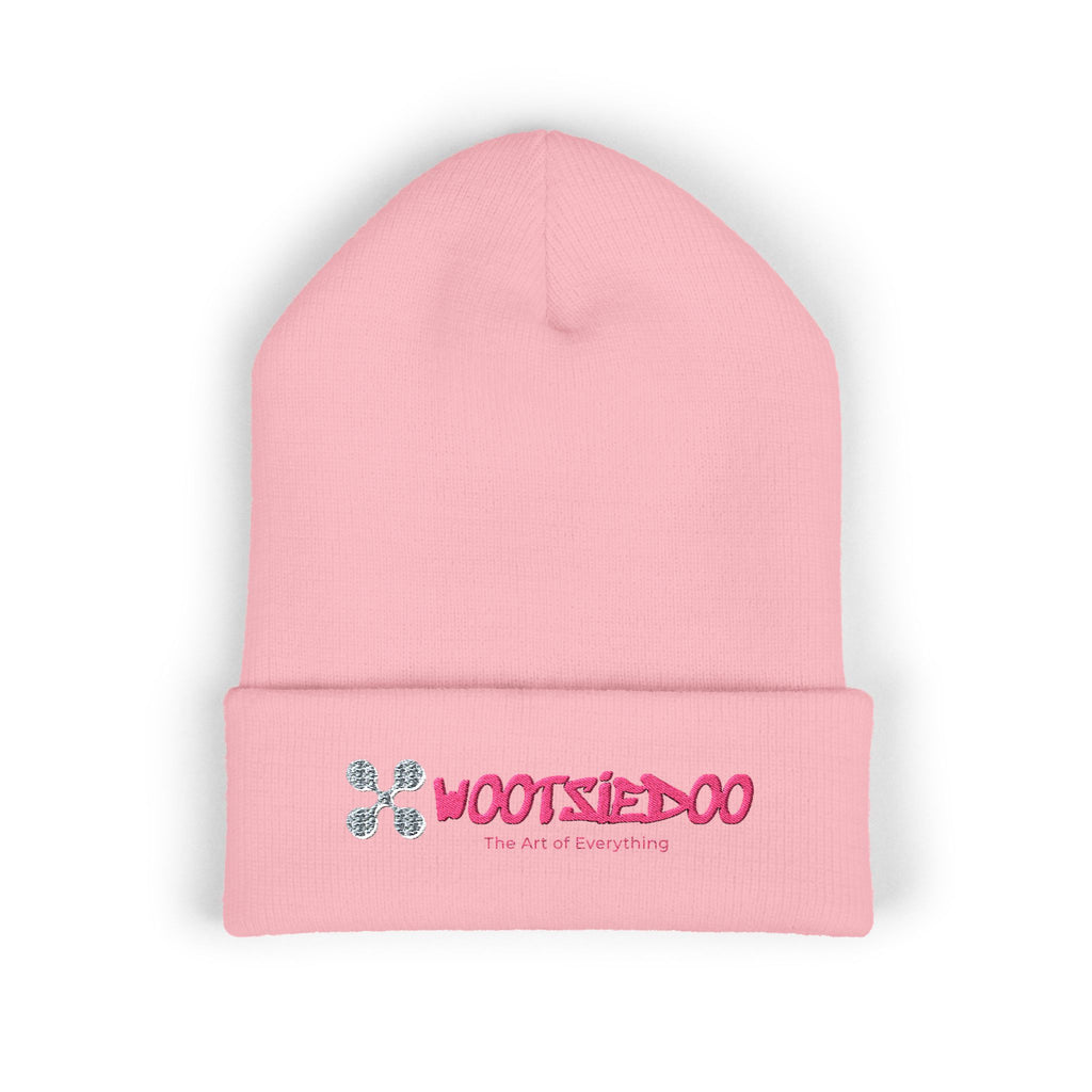 Stylish Cuffed Beanie, Cozy Winter Hat, Embroidered Fashion Beanie, Gift for Her