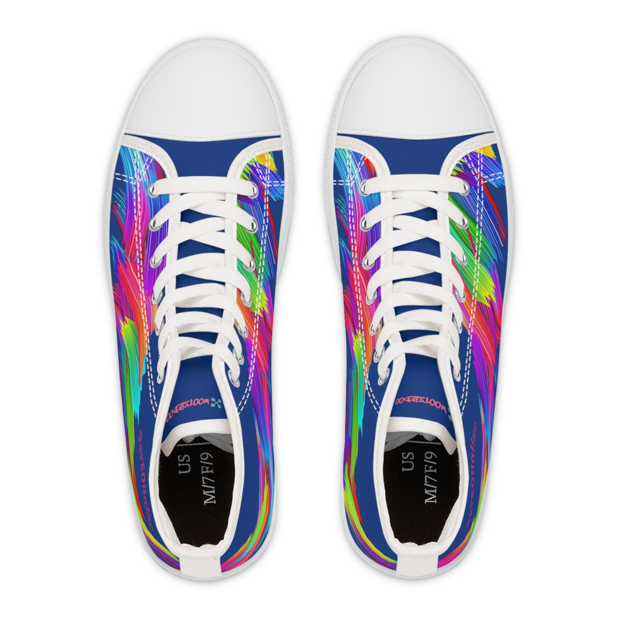 Vibrant Women's High Top Sneakers, Casual Footwear, Street Style, Fashion Lovers