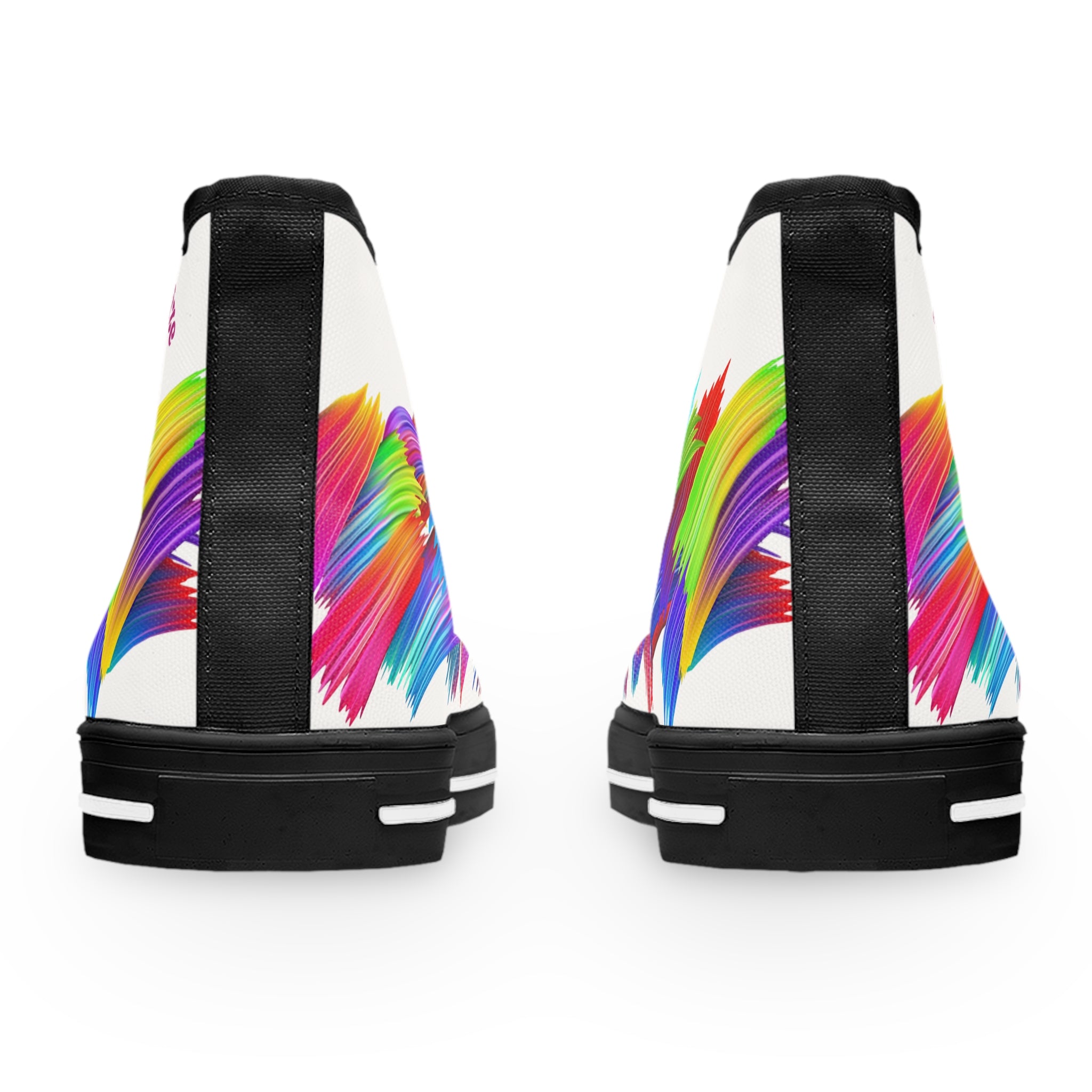 Vibrant Women's High Top Sneakers, Casual Footwear, Street Style, Fashion Lovers