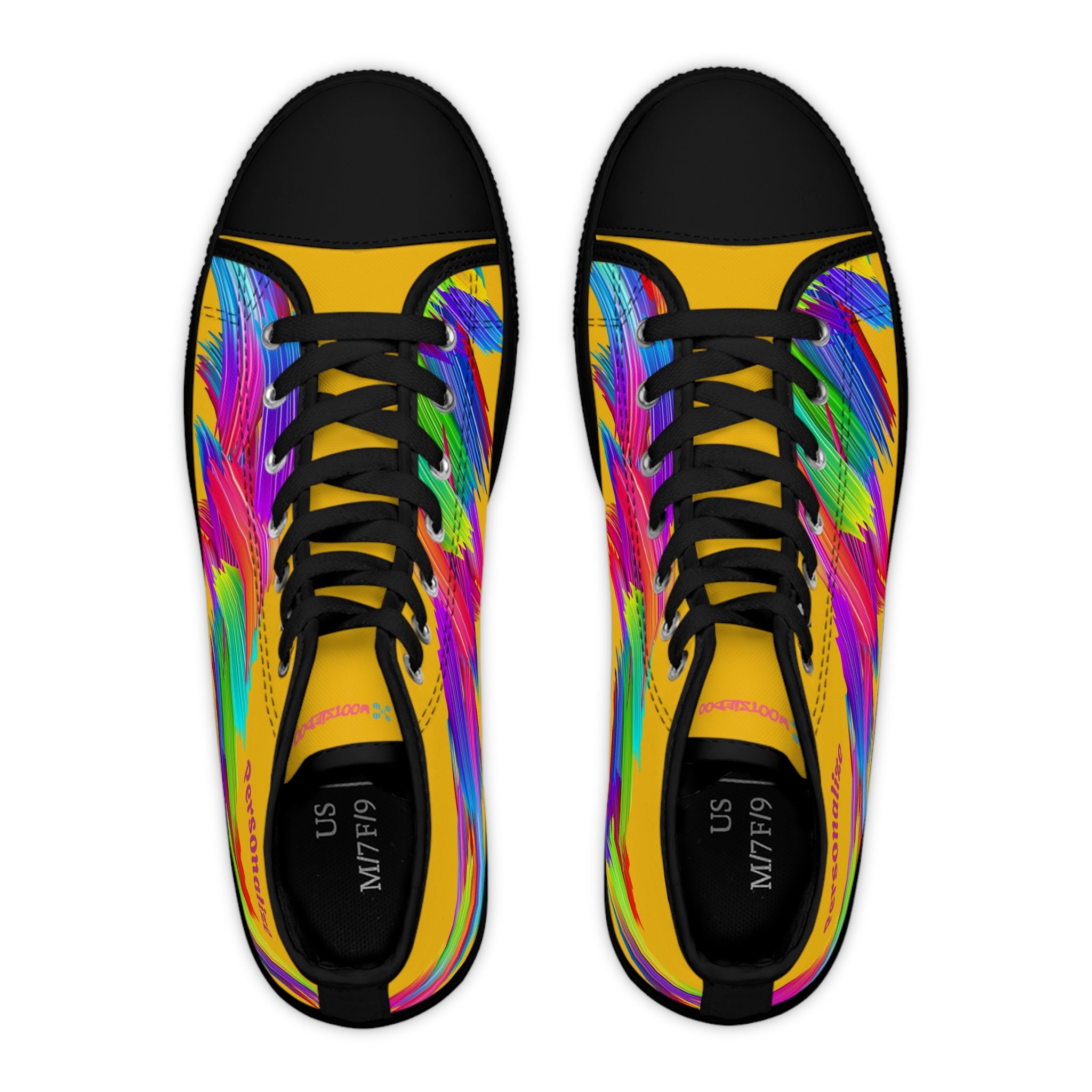 Vibrant Women's High Top Sneakers, Casual Footwear, Street Style, Fashion Lovers