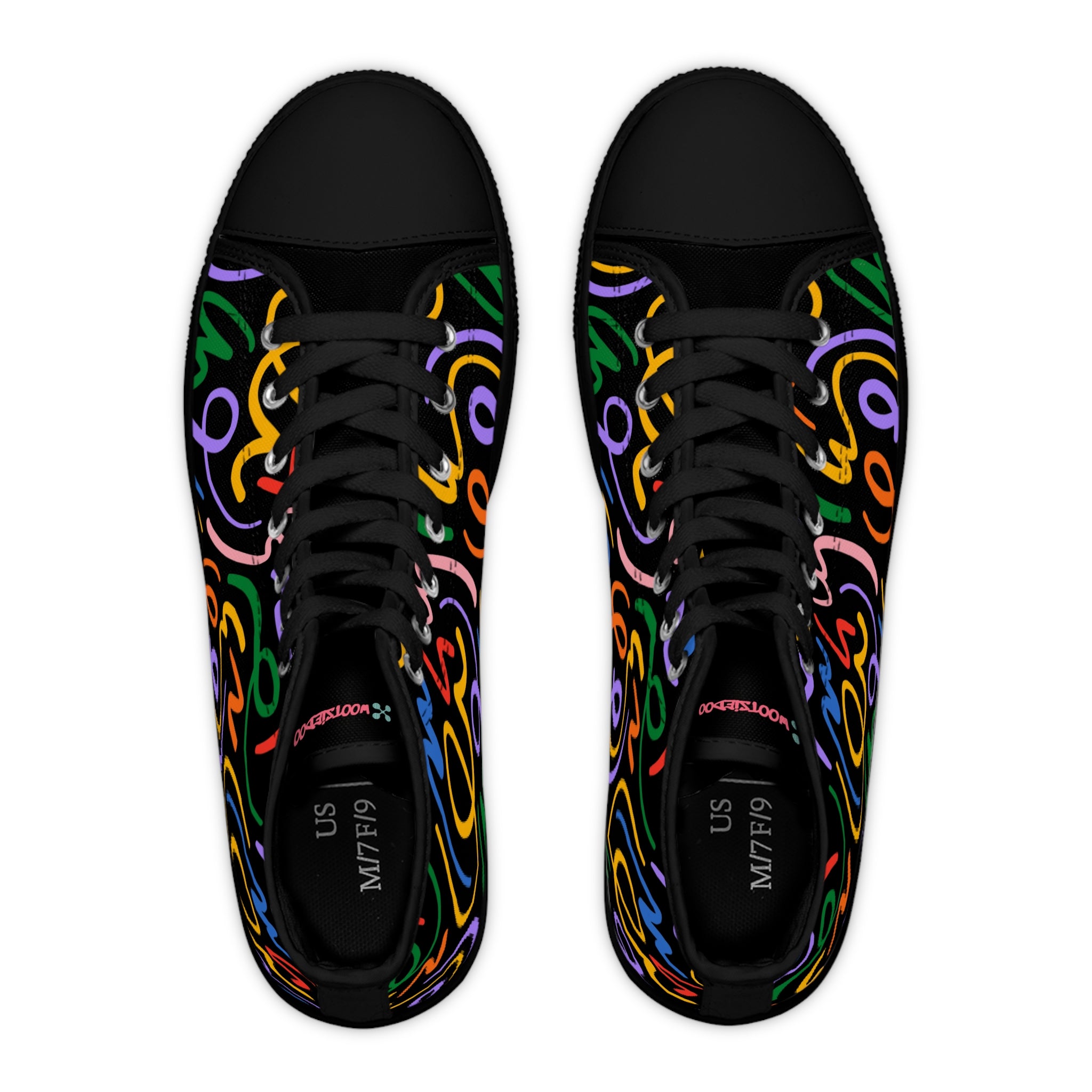 Vibrant Women's High Top Sneakers, Casual Footwear, Street Style, Fashion Lovers