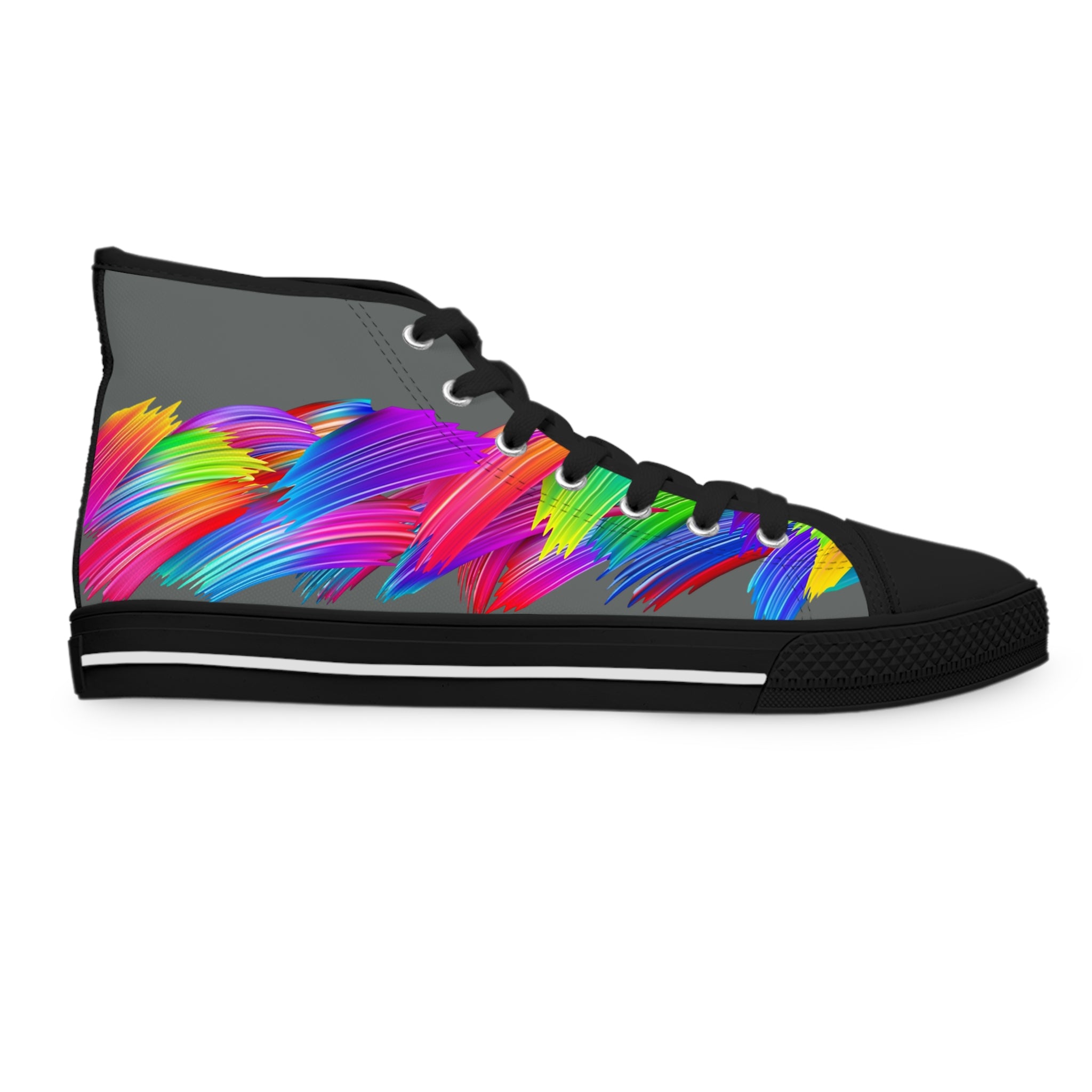 Vibrant Women's High Top Sneakers, Casual Footwear, Street Style, Fashion Lovers