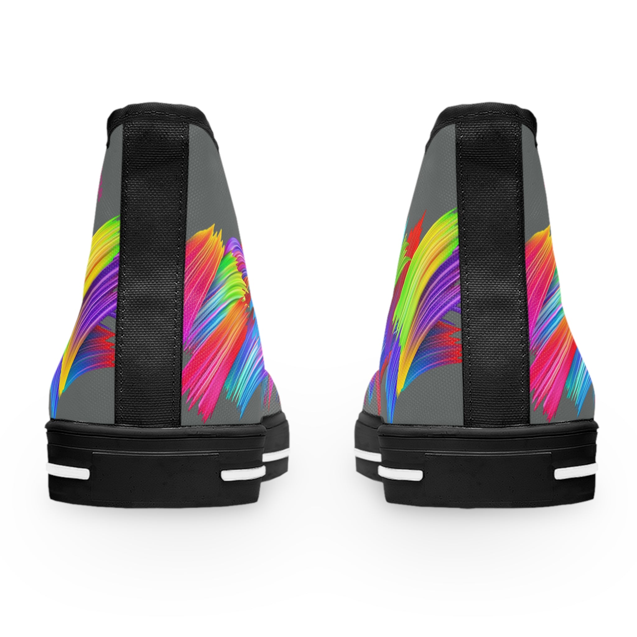 Vibrant Women's High Top Sneakers, Casual Footwear, Street Style, Fashion Lovers