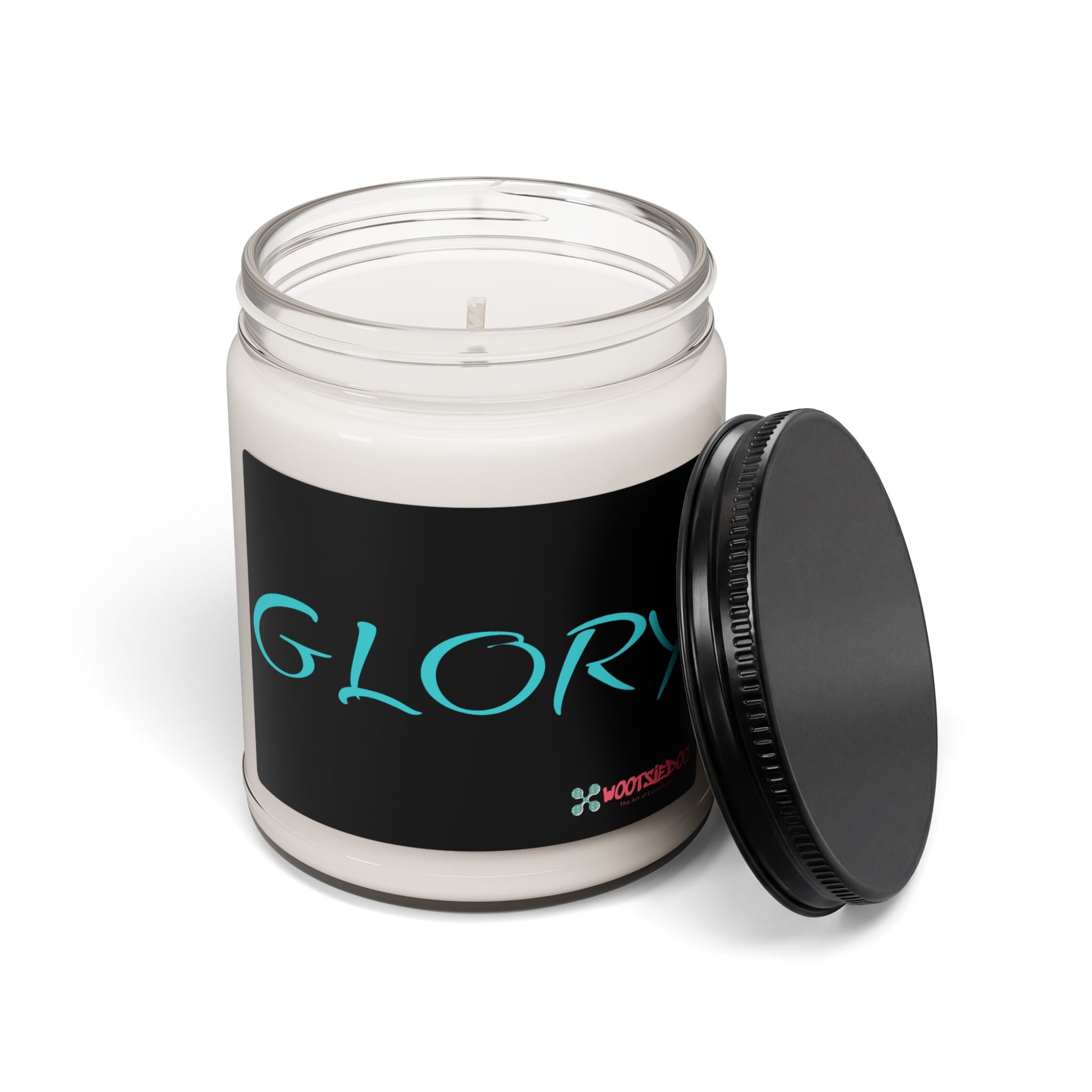 Glory Scented Soy Candle — 9oz Aromatherapy Jar (‘GLORY’ Design)