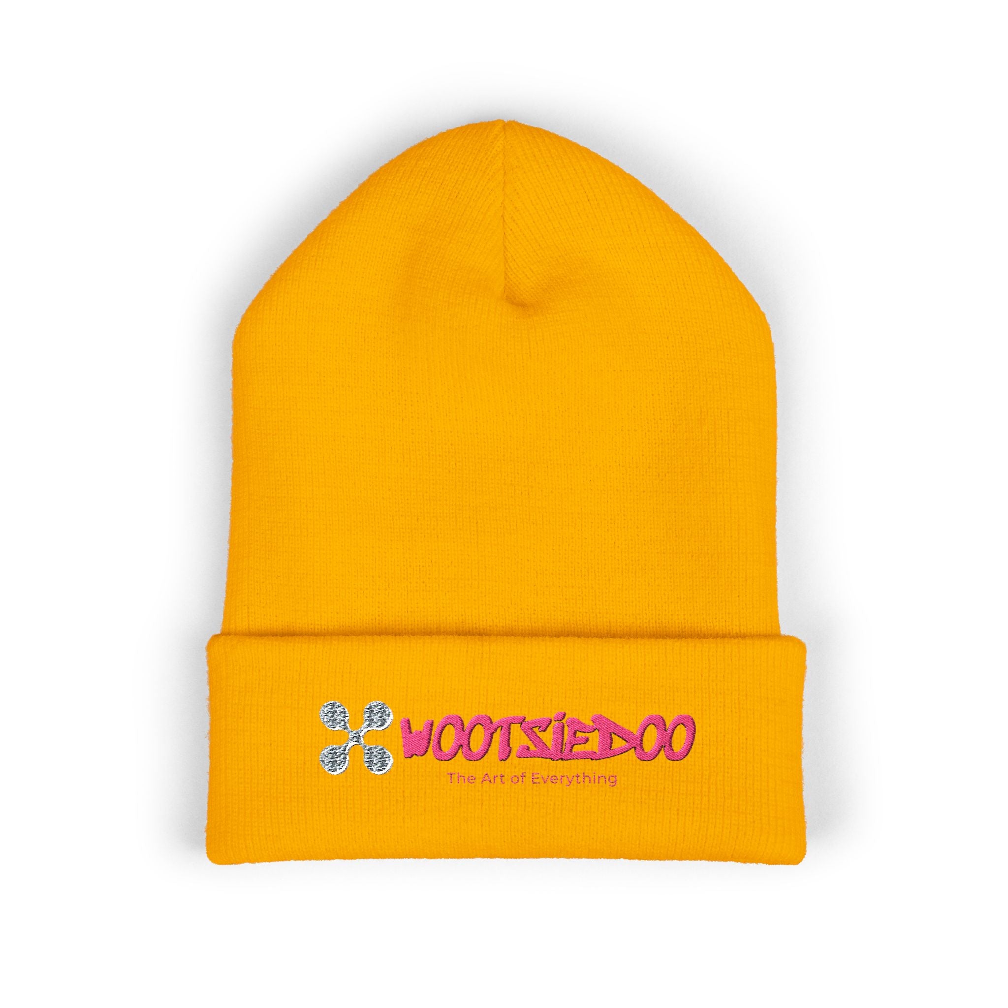 Stylish Cuffed Beanie, Cozy Winter Hat, Embroidered Fashion Beanie, Gift for Her