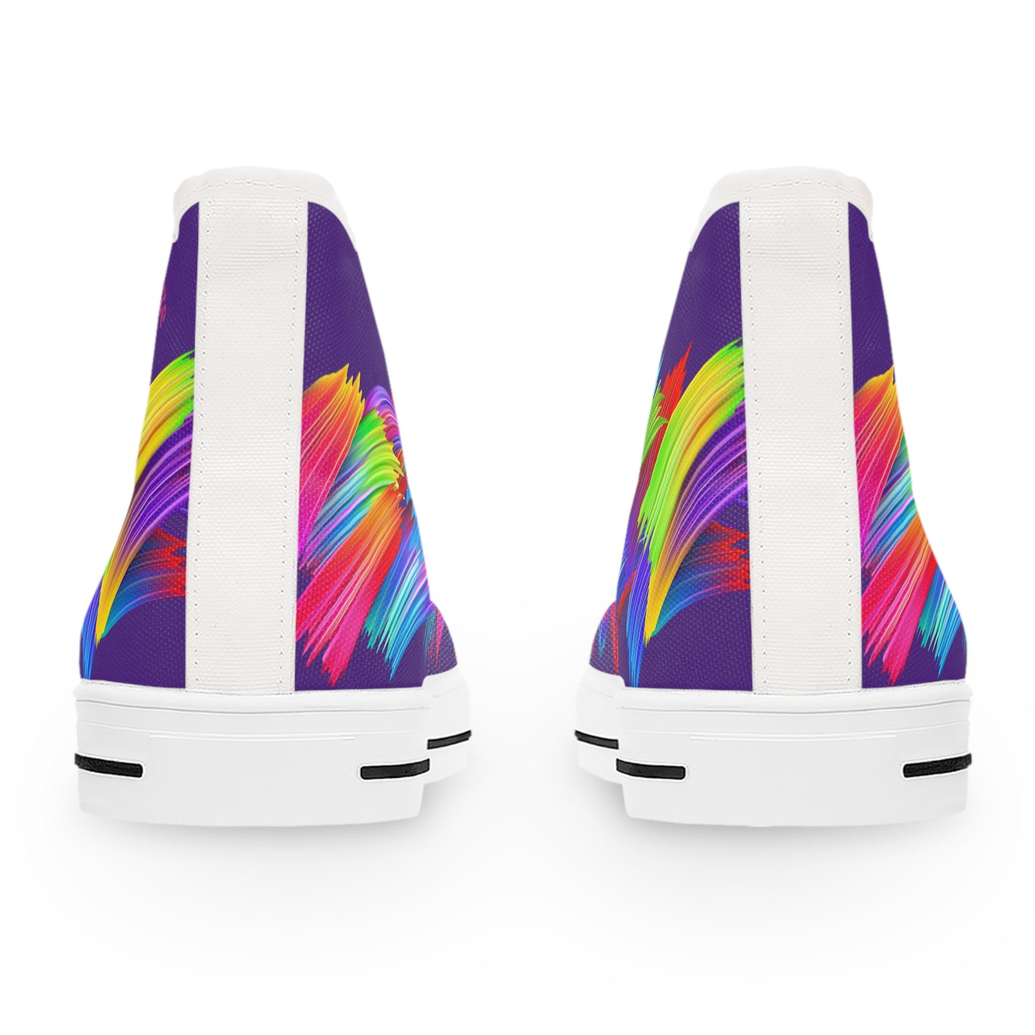 Vibrant Women's High Top Sneakers, Casual Footwear, Street Style, Fashion Lovers