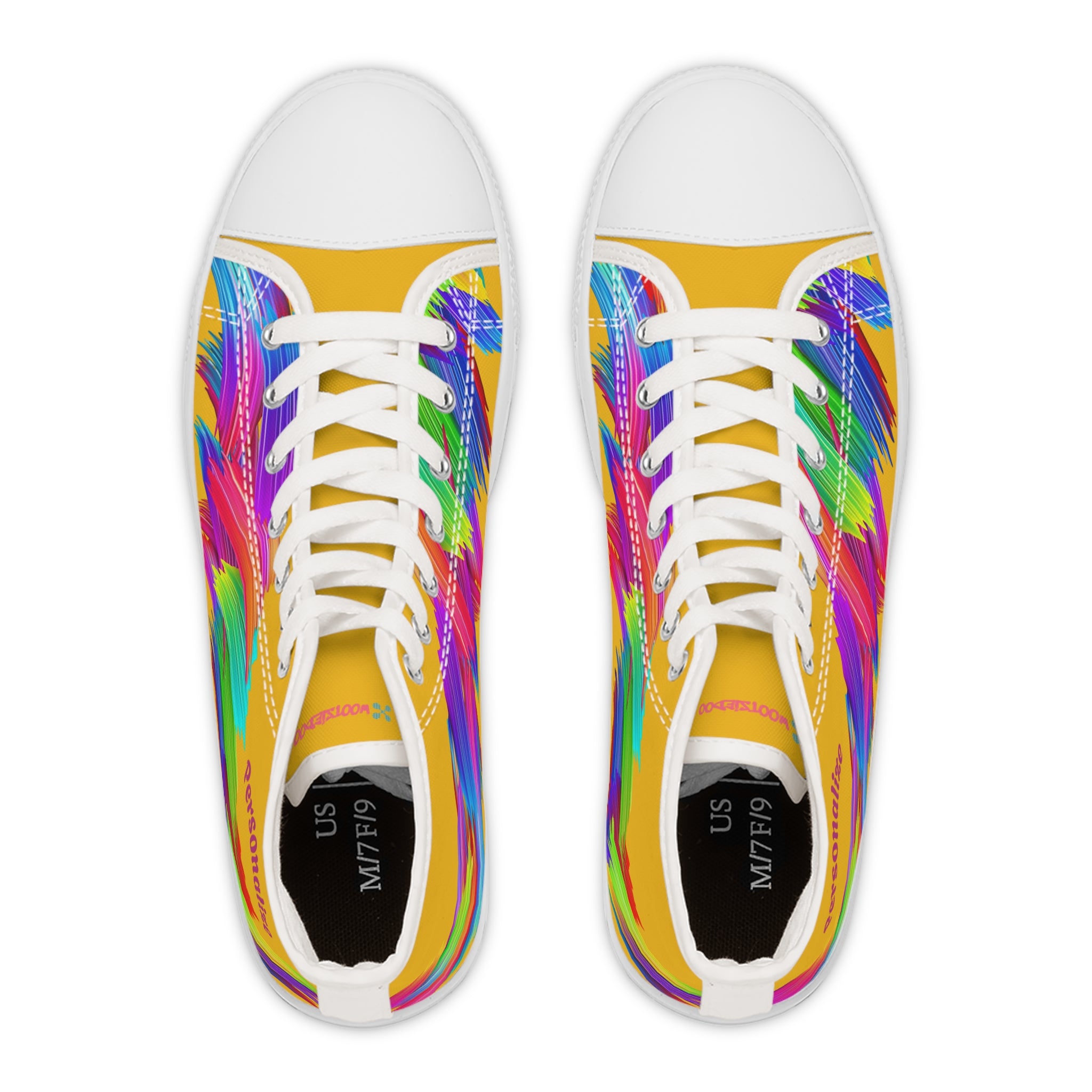 Vibrant Women's High Top Sneakers, Casual Footwear, Street Style, Fashion Lovers