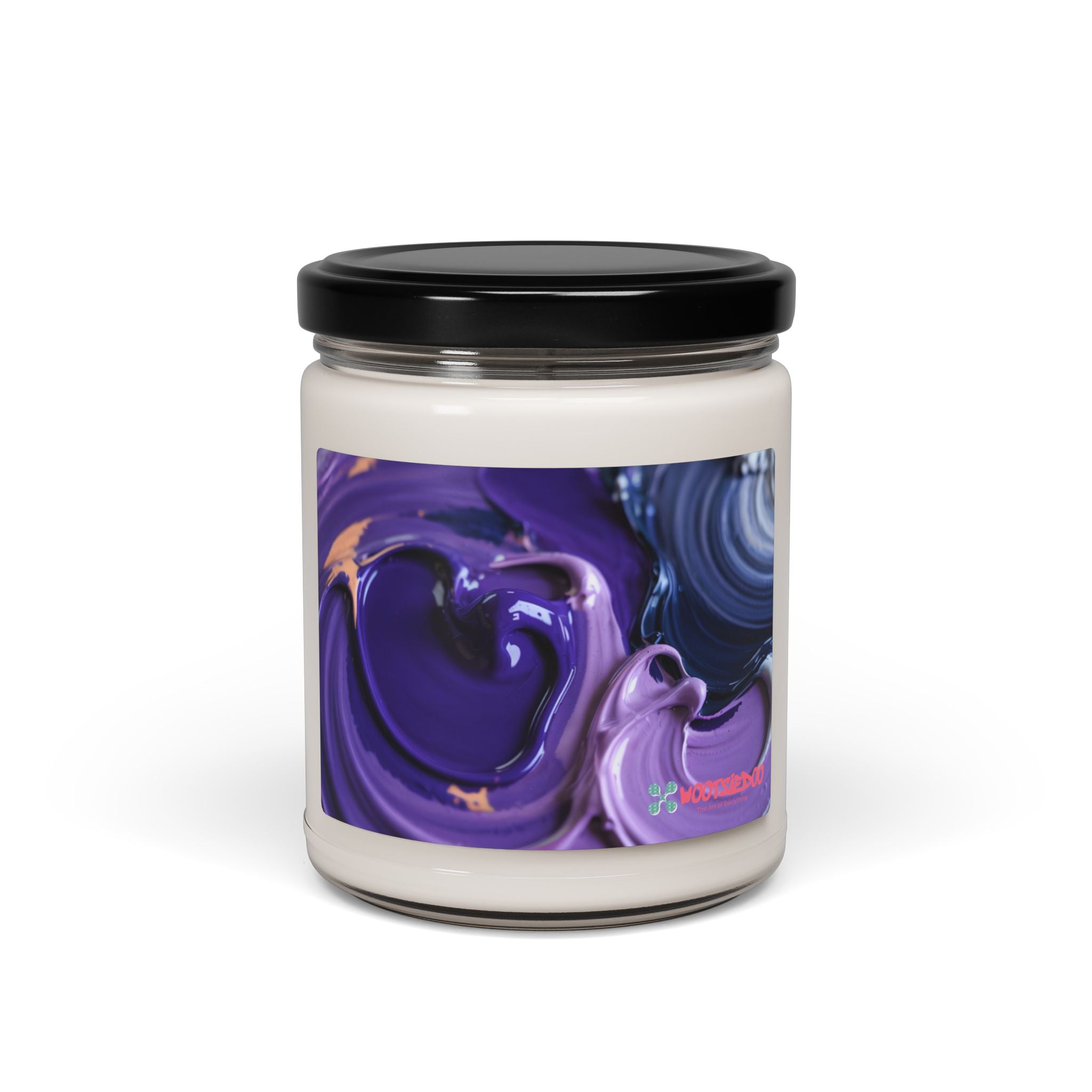 Purple Swirl Scented Soy Candle — 9oz Aromatherapy Jar