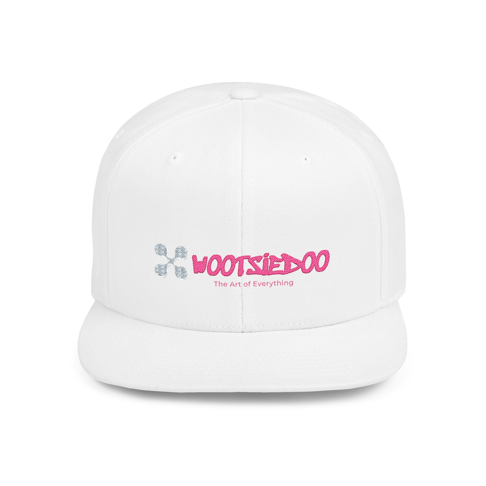 Trendy Flat Bill Snapback Cap, Gift for Him/Her, Casual Vibe, Wootsiedoo Logo