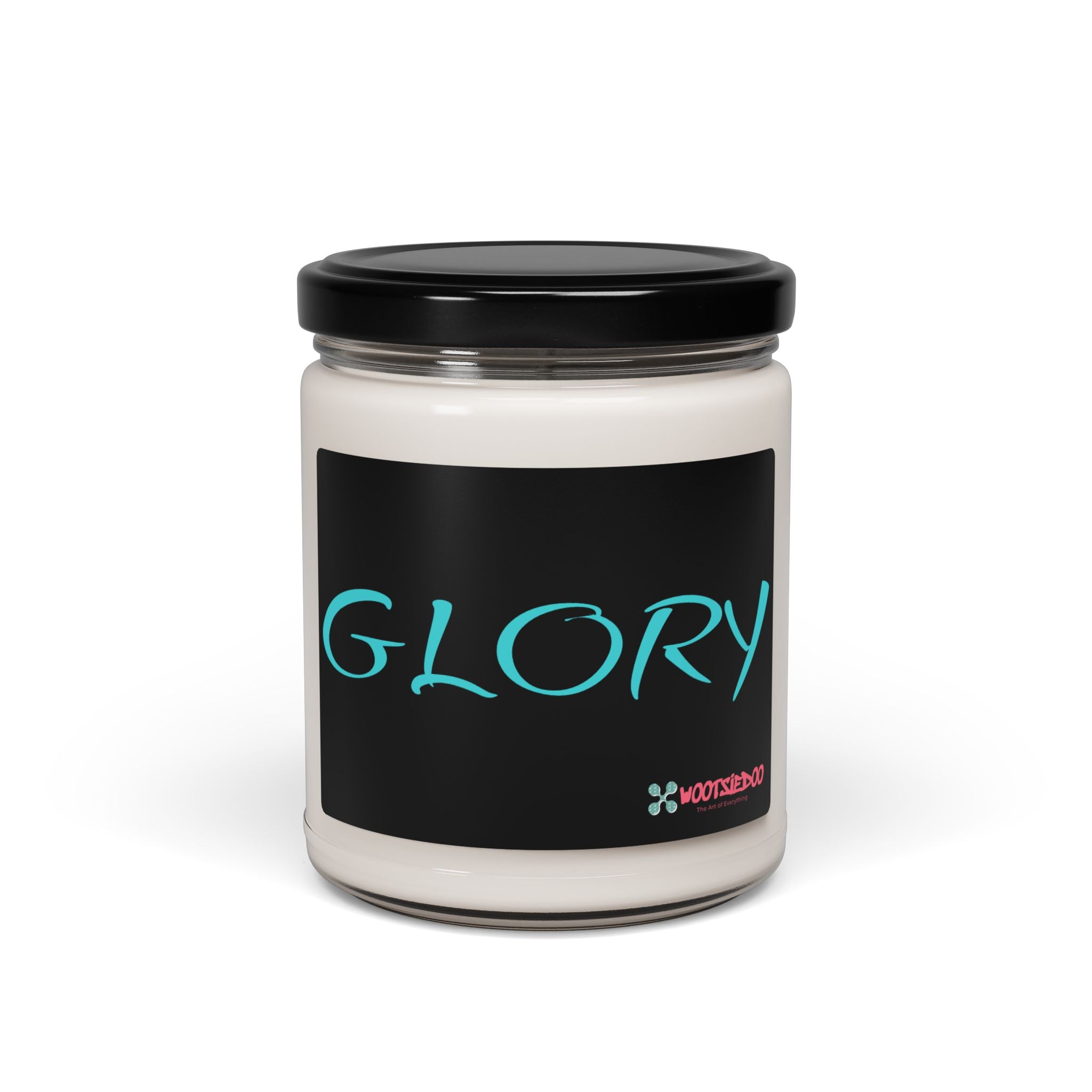 Glory Scented Soy Candle — 9oz Aromatherapy Jar (‘GLORY’ Design)