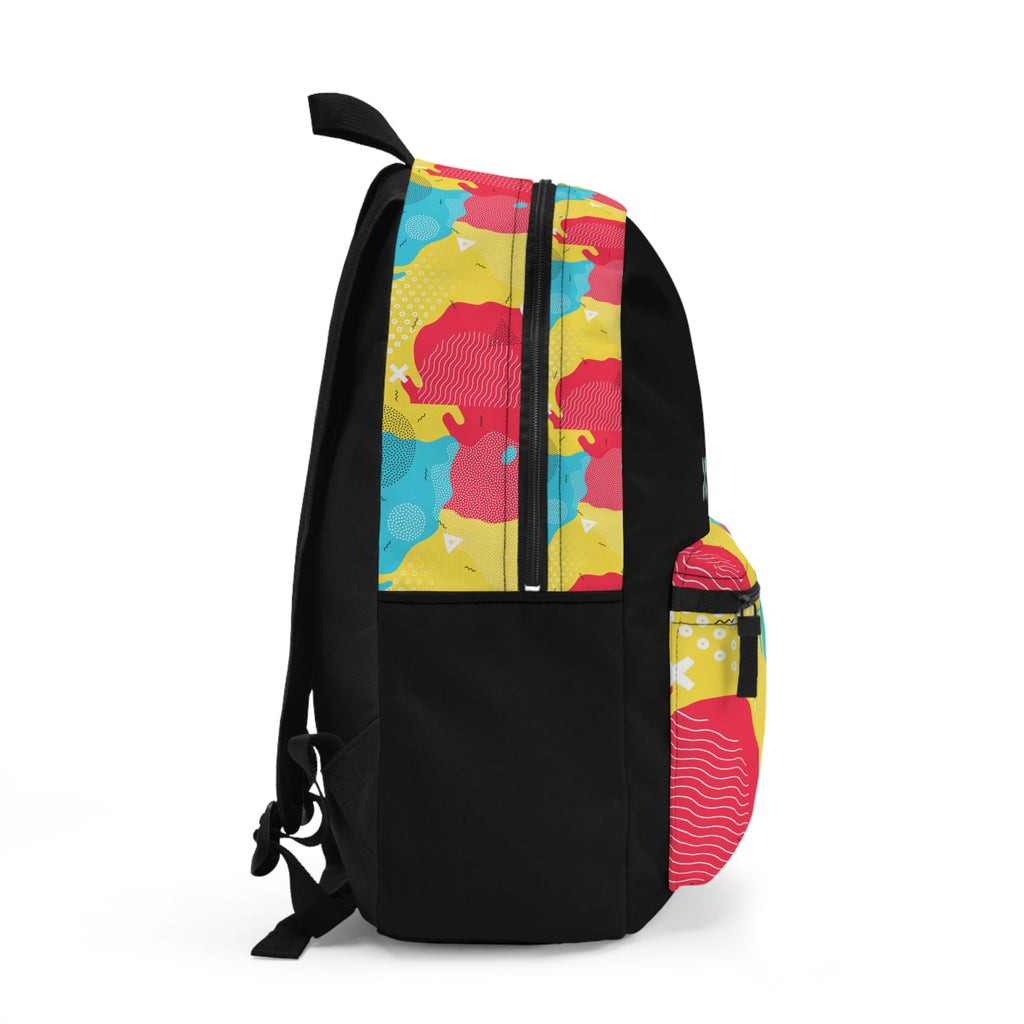 Vibrant Patterned Backpack for School or Adventure, Stylish, Outing, Gift Idea
