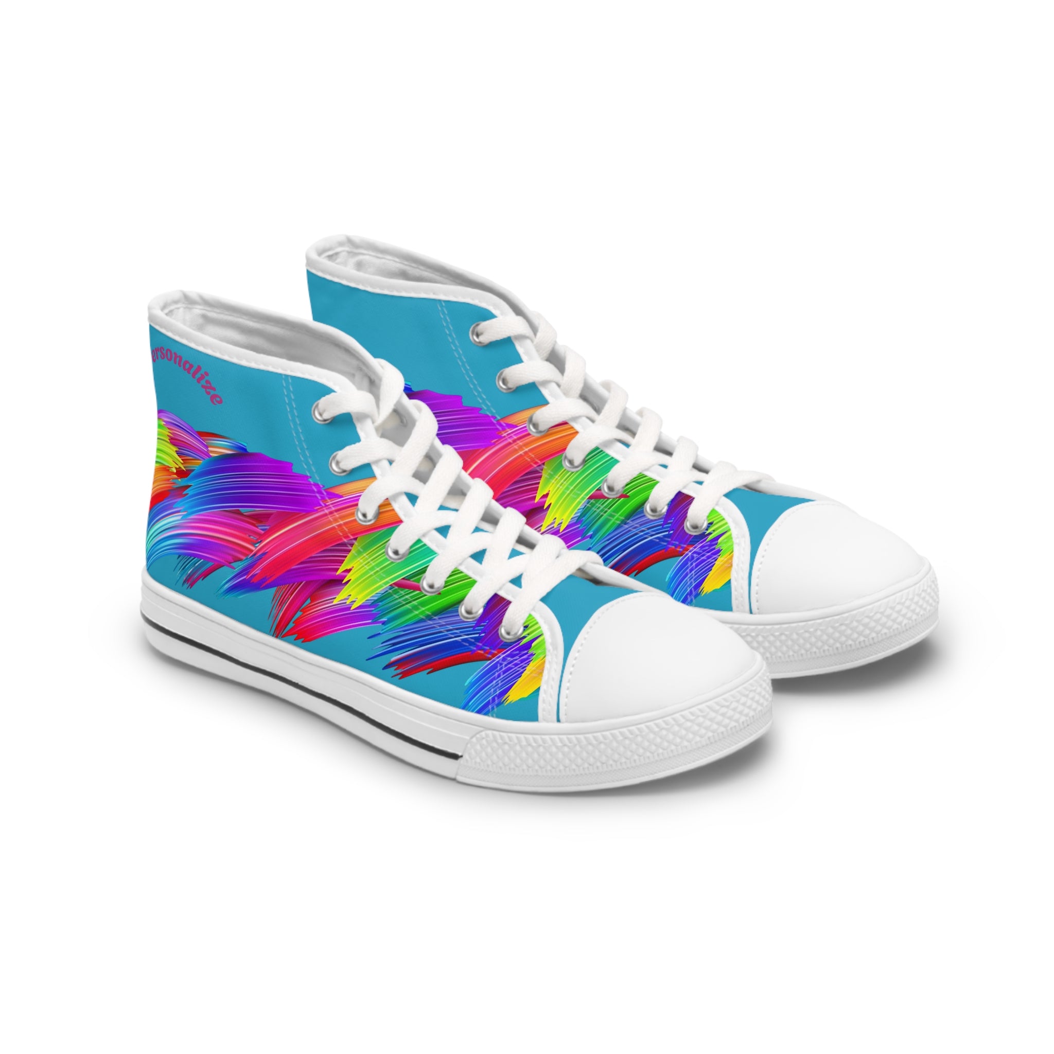 Vibrant Women's High Top Sneakers, Casual Footwear, Street Style, Fashion Lovers