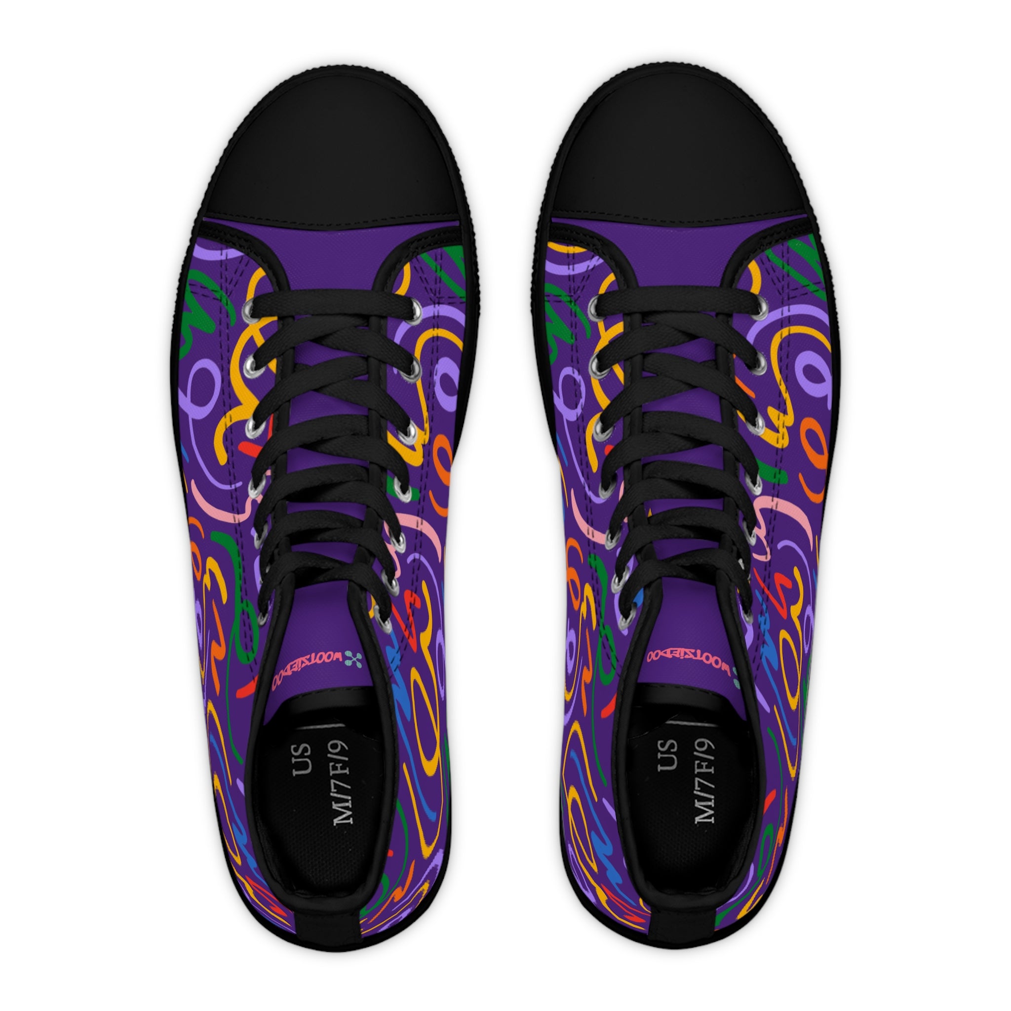 Vibrant Women's High Top Sneakers, Casual Footwear, Street Style, Fashion Lovers