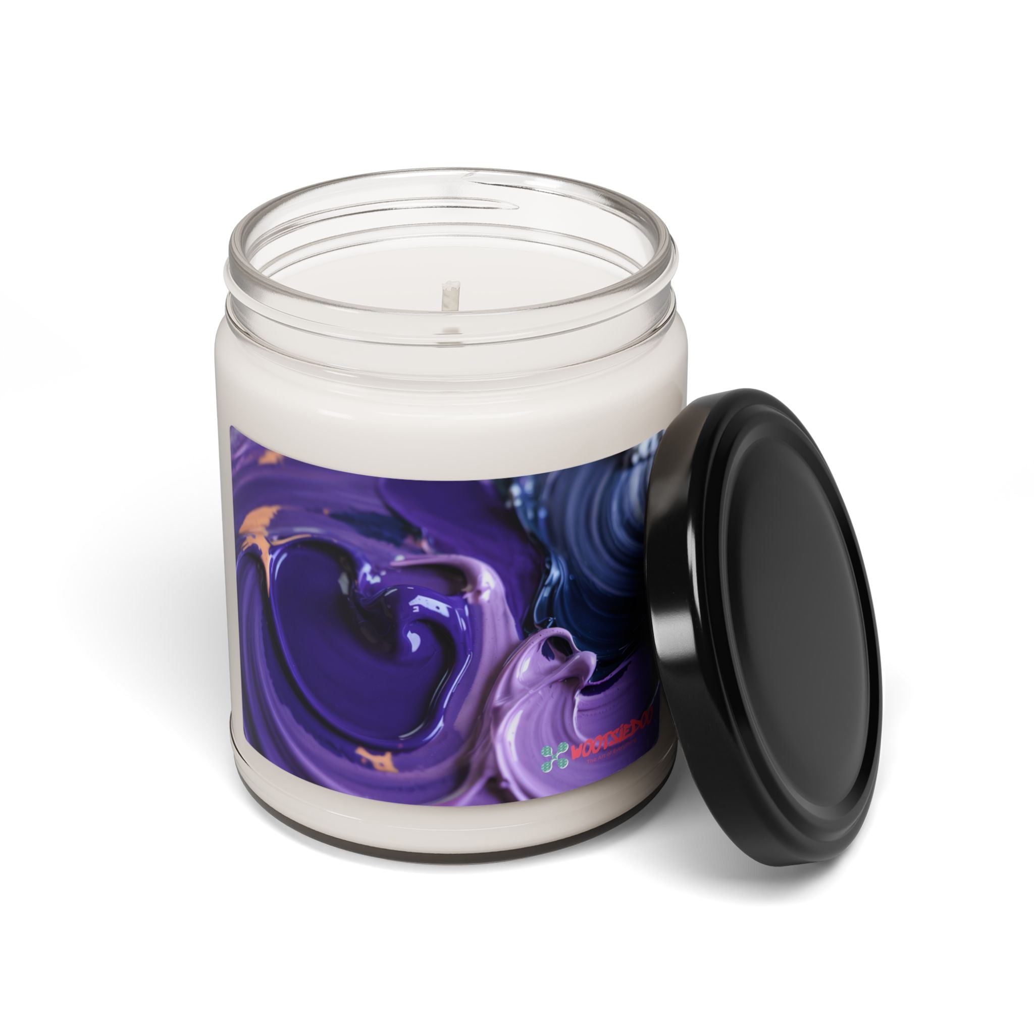 Purple Swirl Scented Soy Candle — 9oz Aromatherapy Jar