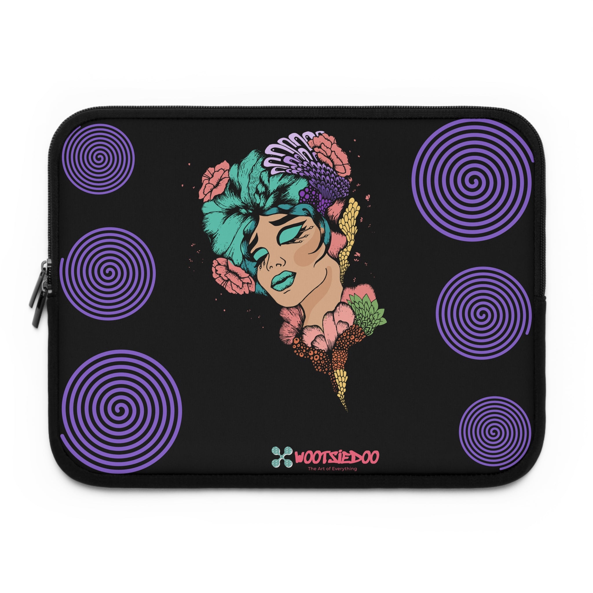 Laptop Sleeve with Artistic Floral Design, Accessory for Artists, Student Gift