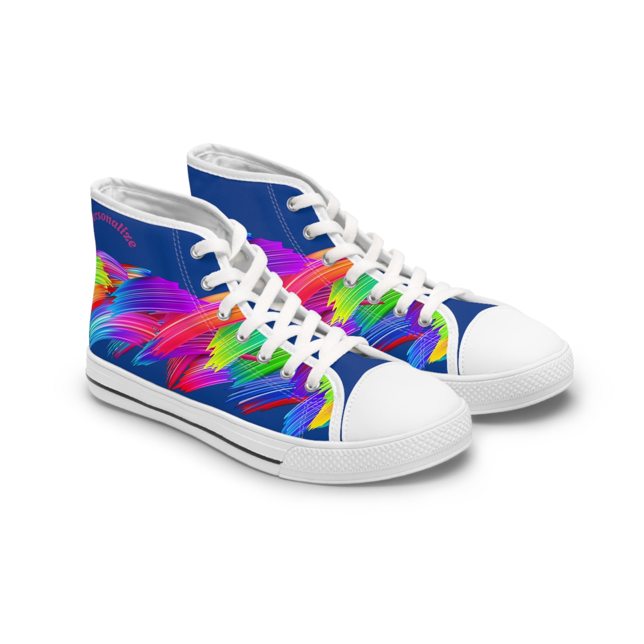 Vibrant Women's High Top Sneakers, Casual Footwear, Street Style, Fashion Lovers