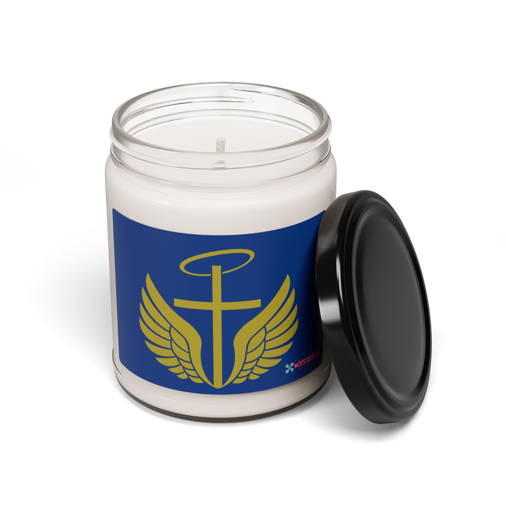 Angel Wings & Cross Soy Candle — 9oz Scented Jar (Spiritual Gift)
