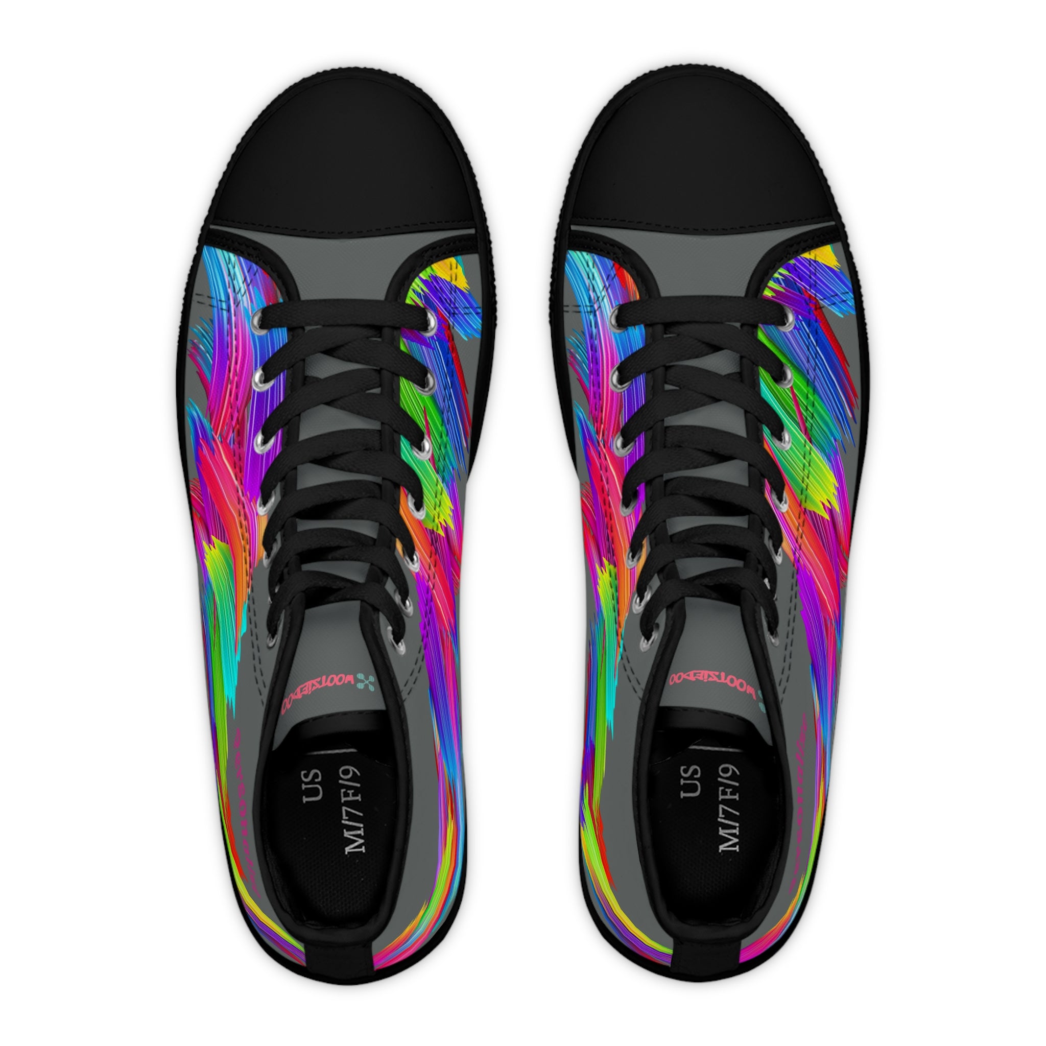 Vibrant Women's High Top Sneakers, Casual Footwear, Street Style, Fashion Lovers