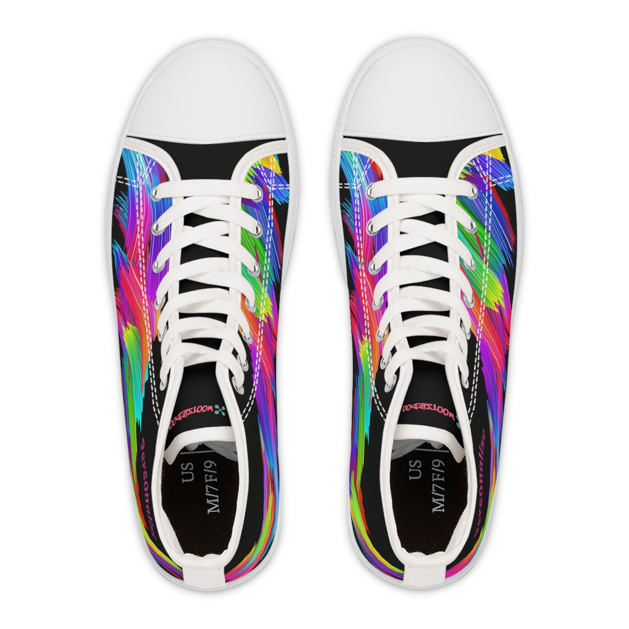 Vibrant Women's High Top Sneakers, Casual Footwear, Street Style, Fashion Lovers