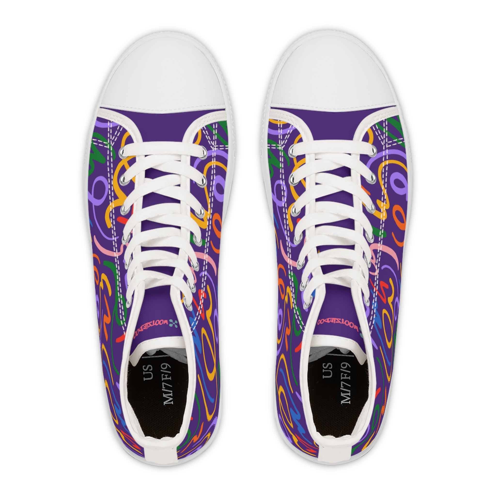 Vibrant Women's High Top Sneakers, Casual Footwear, Street Style, Fashion Lovers