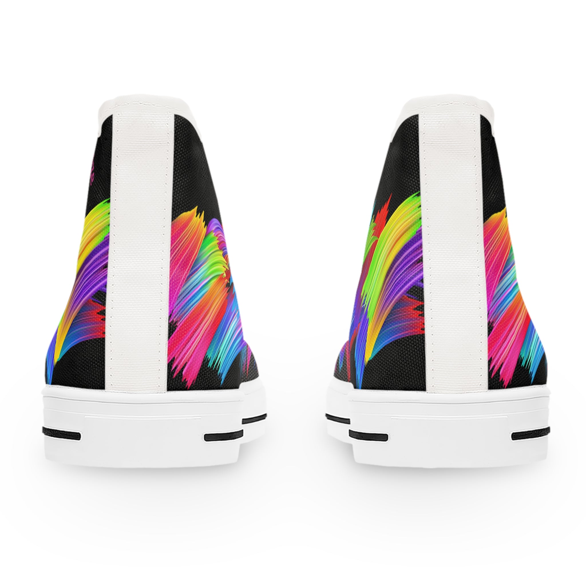 Vibrant Women's High Top Sneakers, Casual Footwear, Street Style, Fashion Lovers