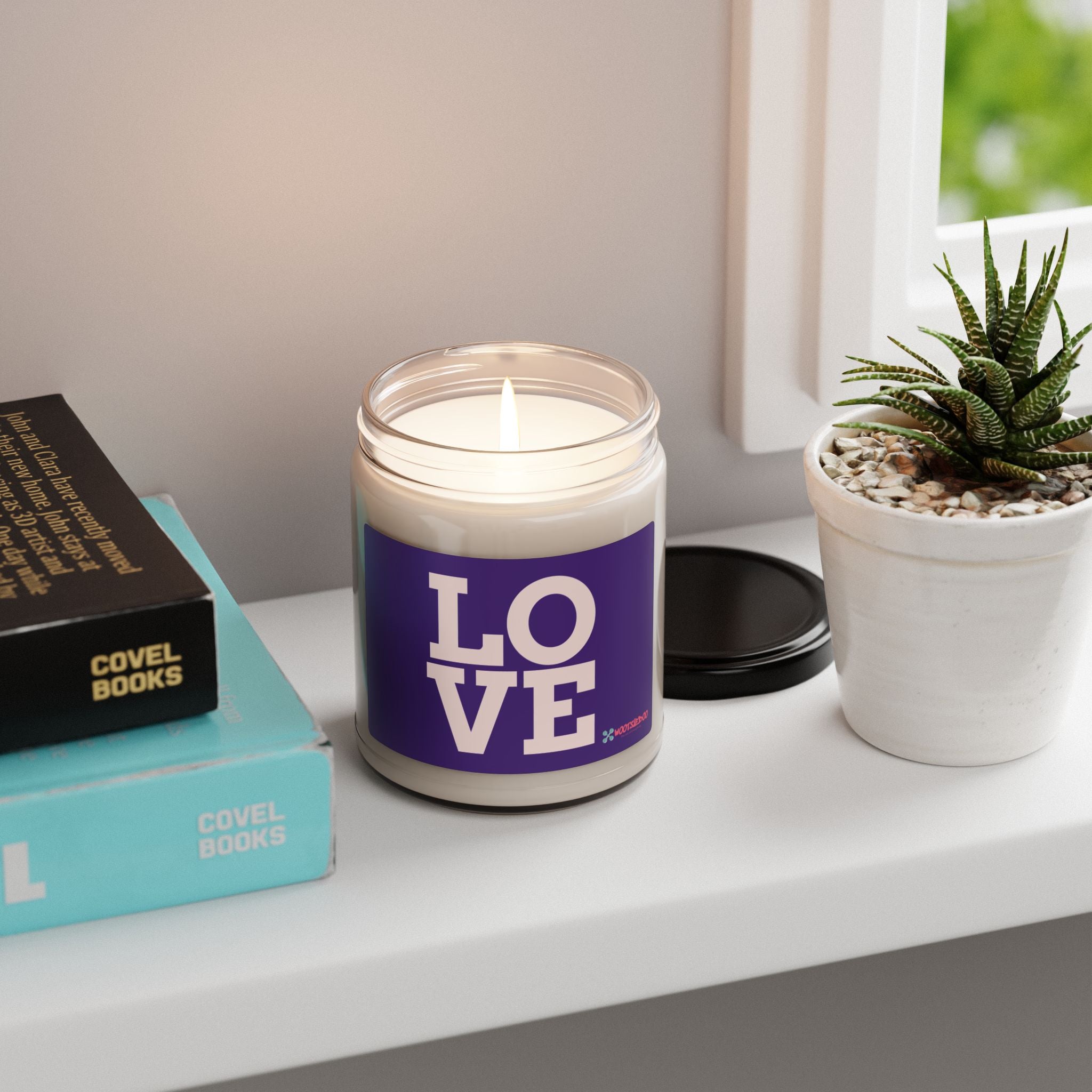 LOVE Image Scented Soy Candle — 9oz Aromatherapy Jar, Gift Idea