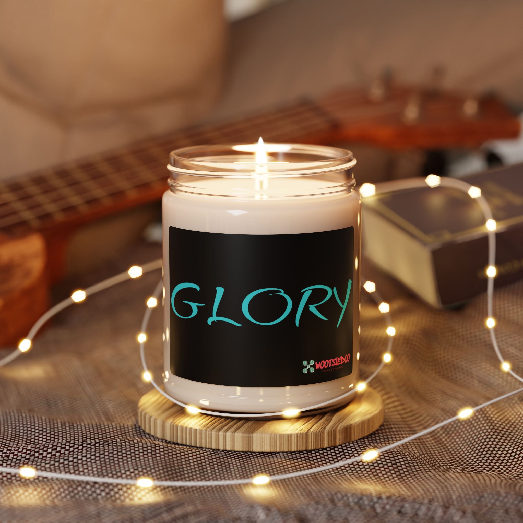 Glory Scented Soy Candle — 9oz Aromatherapy Jar (‘GLORY’ Design)