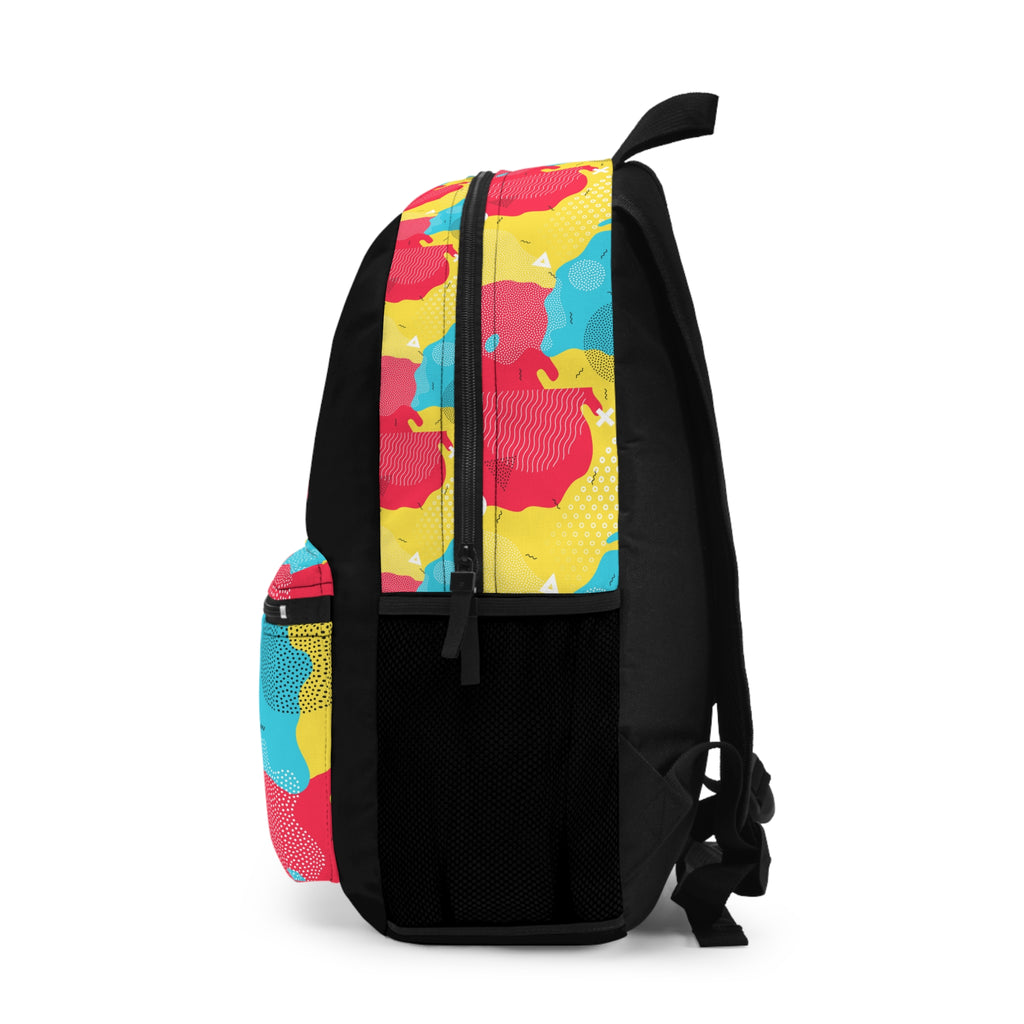 Vibrant Patterned Backpack for School or Adventure, Stylish, Outing, Gift Idea