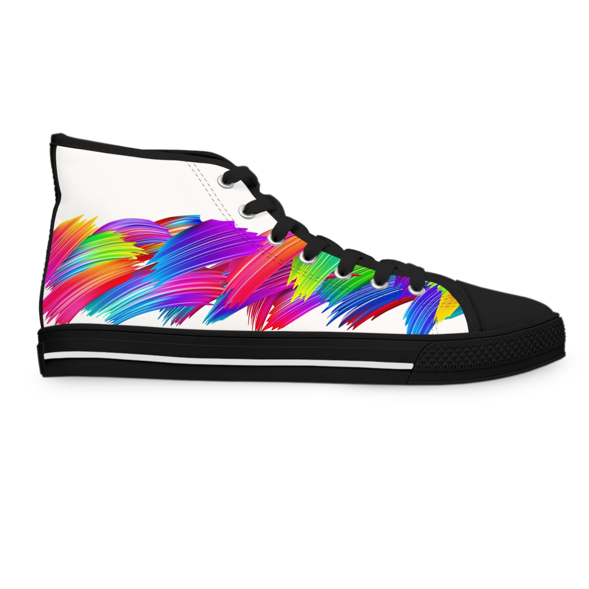 Vibrant Women's High Top Sneakers, Casual Footwear, Street Style, Fashion Lovers