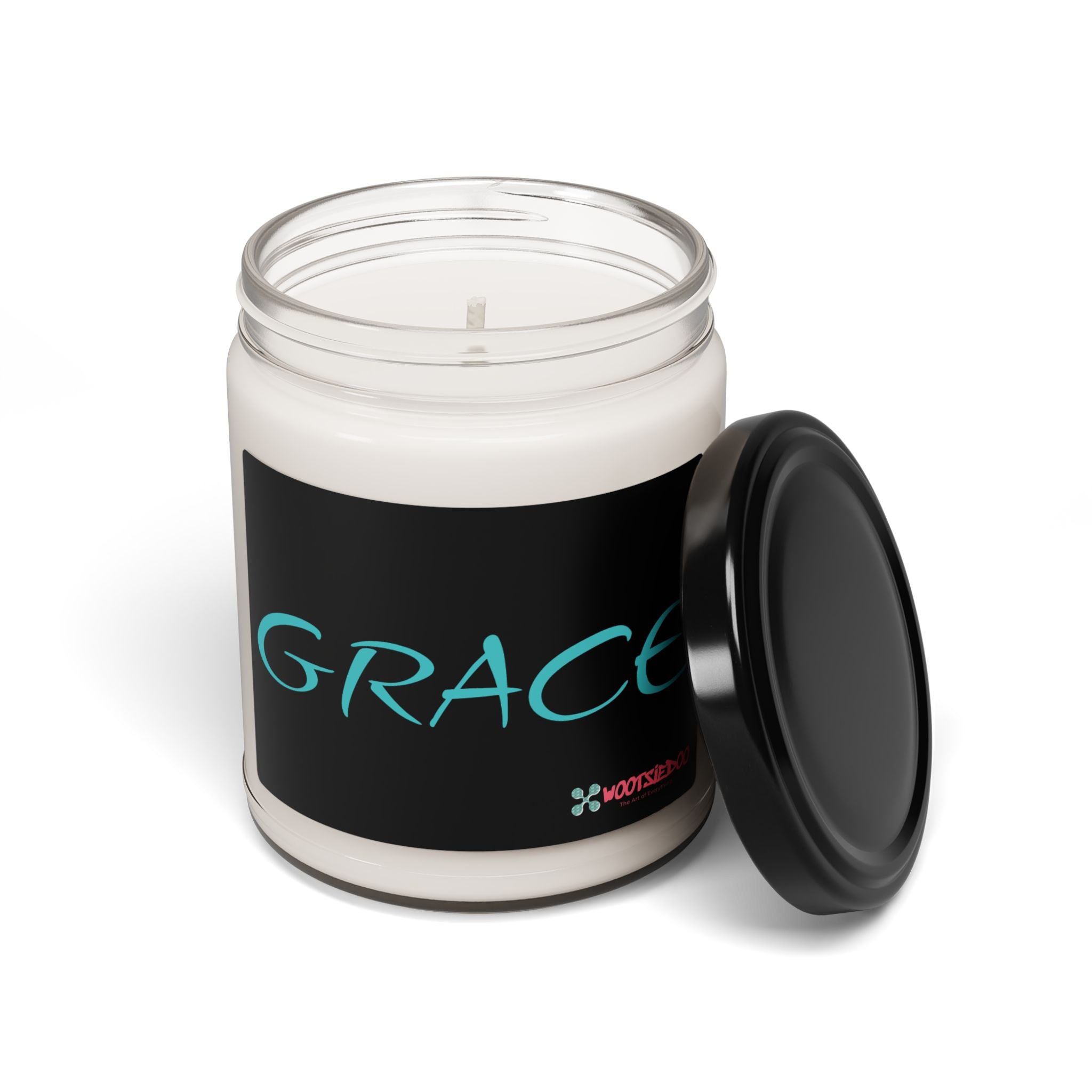 Grace, Scented Soy Candle — 9oz Jar Candle with Stylish Script Label
