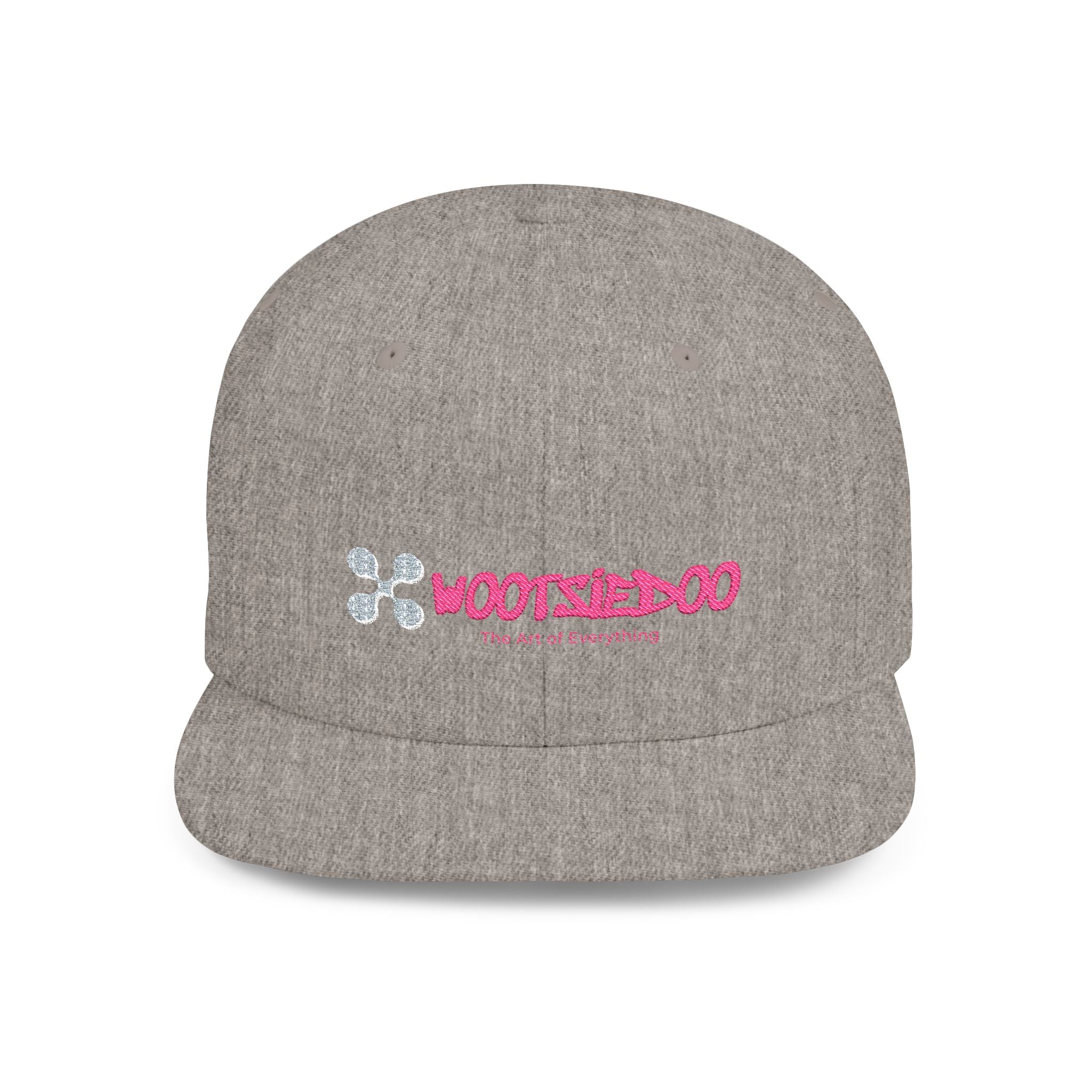 Trendy Flat Bill Snapback Cap, Gift for Him/Her, Casual Vibe, Wootsiedoo Logo