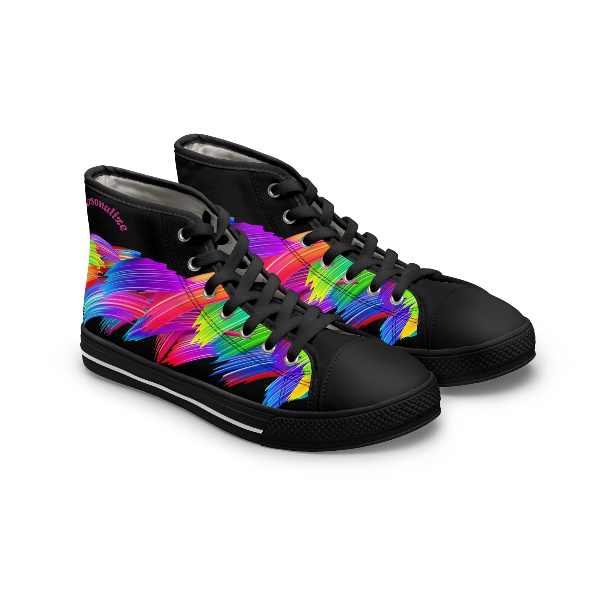 Vibrant Women's High Top Sneakers, Casual Footwear, Street Style, Fashion Lovers