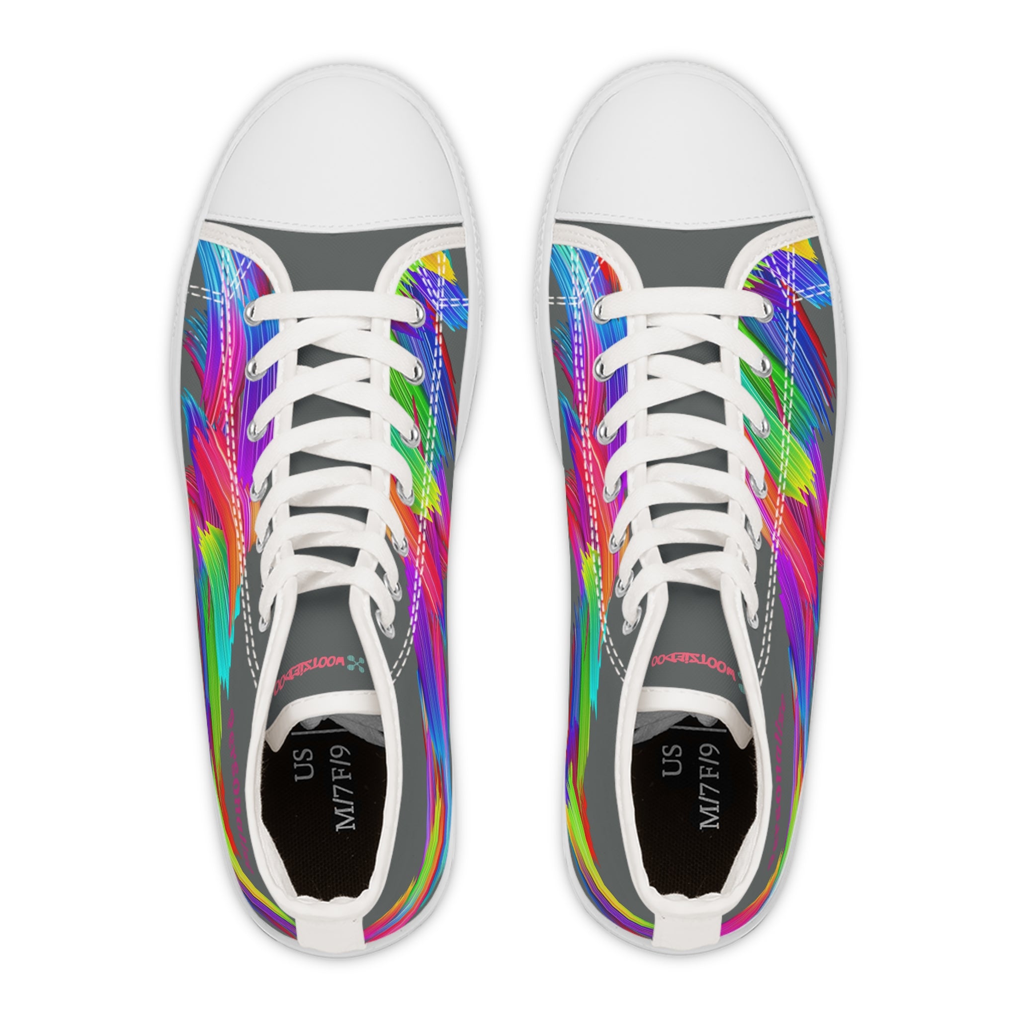 Vibrant Women's High Top Sneakers, Casual Footwear, Street Style, Fashion Lovers