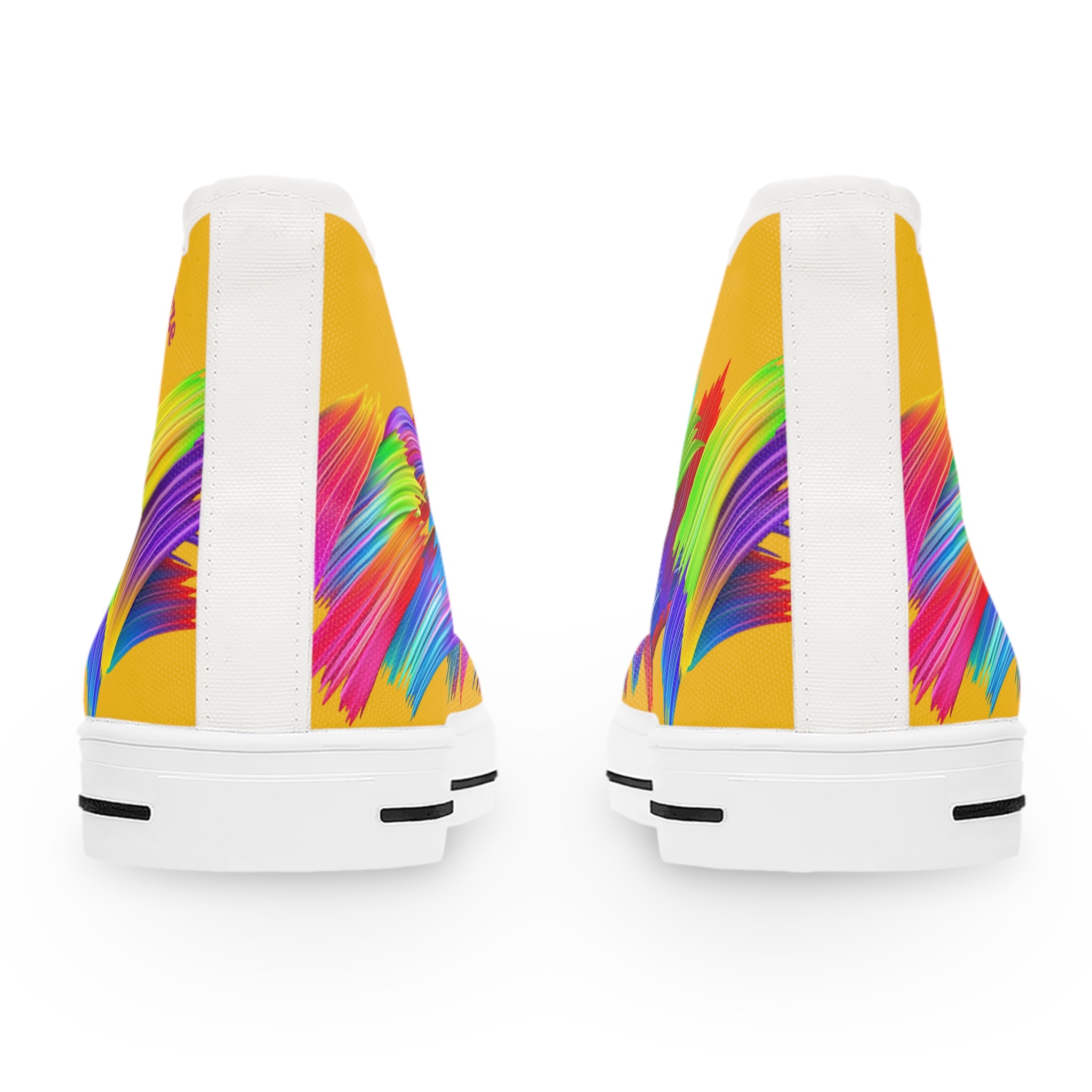 Vibrant Women's High Top Sneakers, Casual Footwear, Street Style, Fashion Lovers