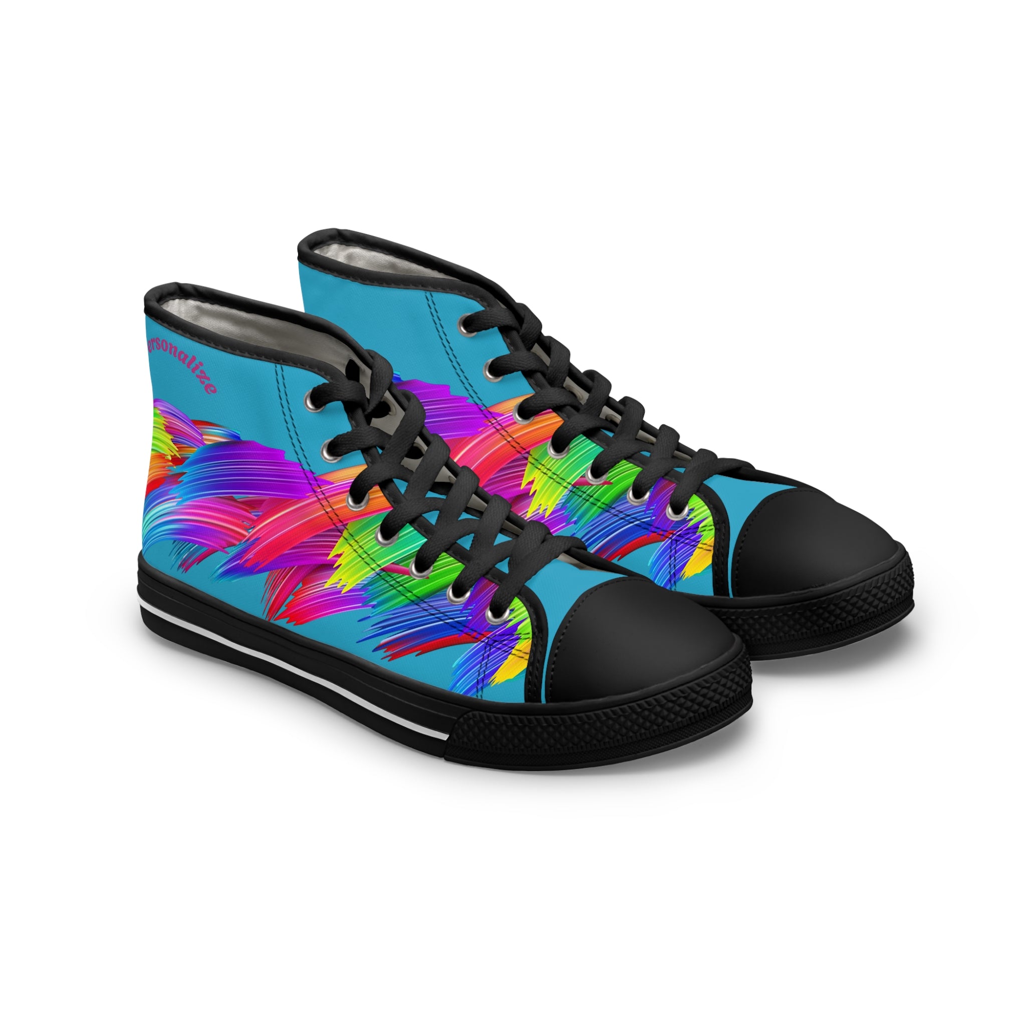 Vibrant Women's High Top Sneakers, Casual Footwear, Street Style, Fashion Lovers