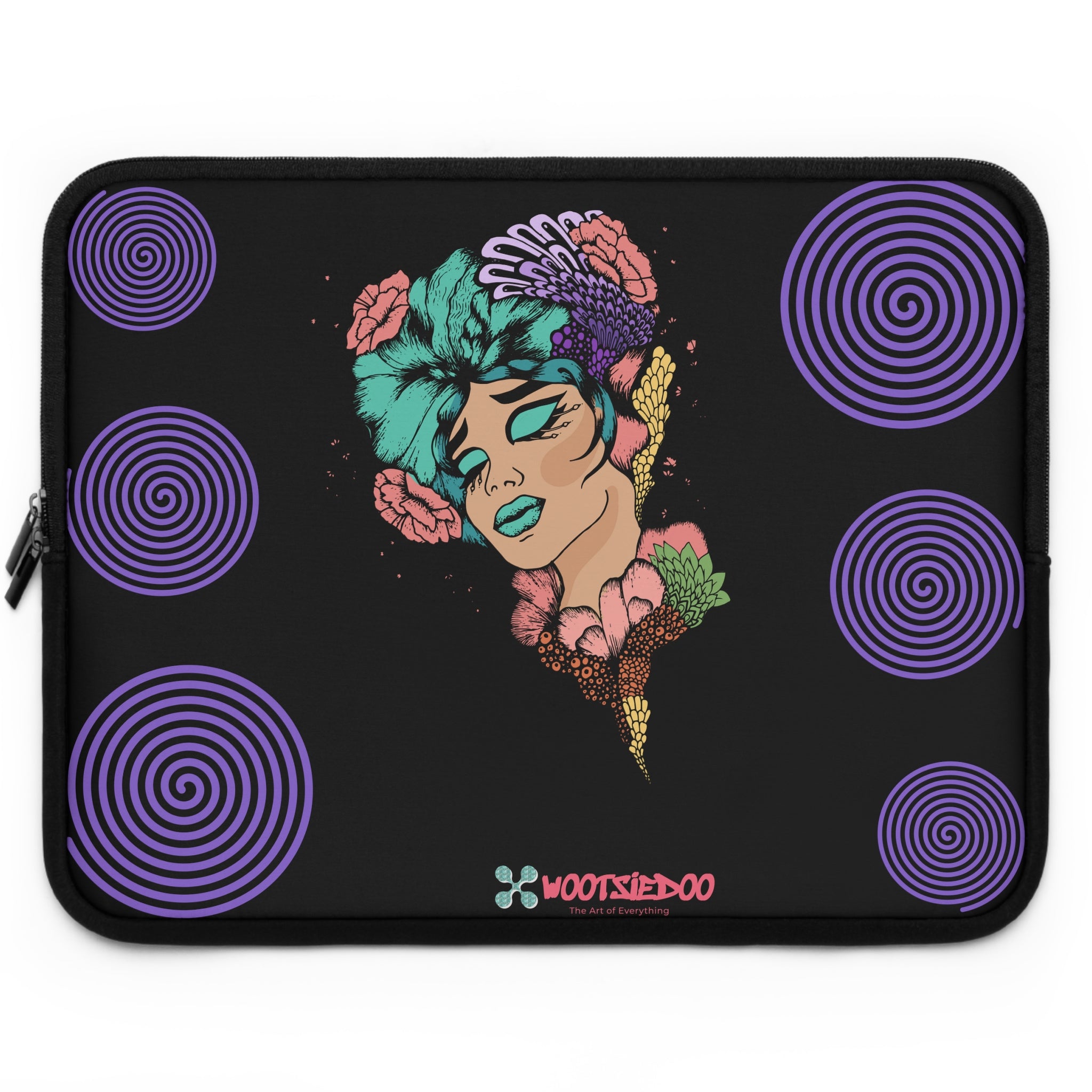 Laptop Sleeve with Artistic Floral Design, Accessory for Artists, Student Gift