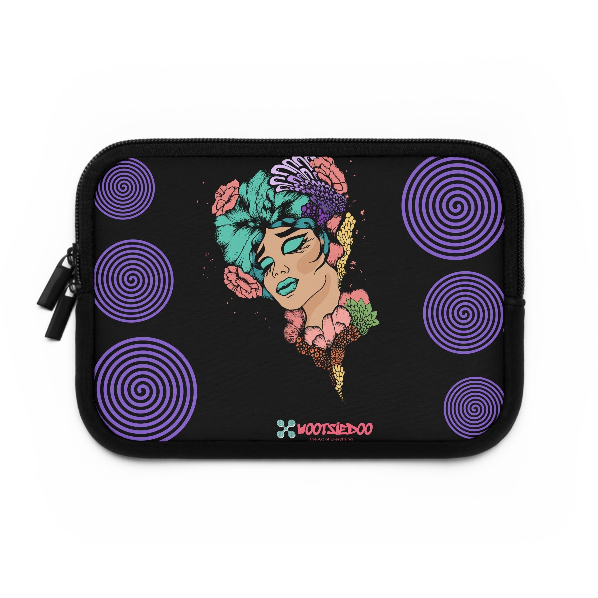 Laptop Sleeve with Artistic Floral Design, Accessory for Artists, Student Gift