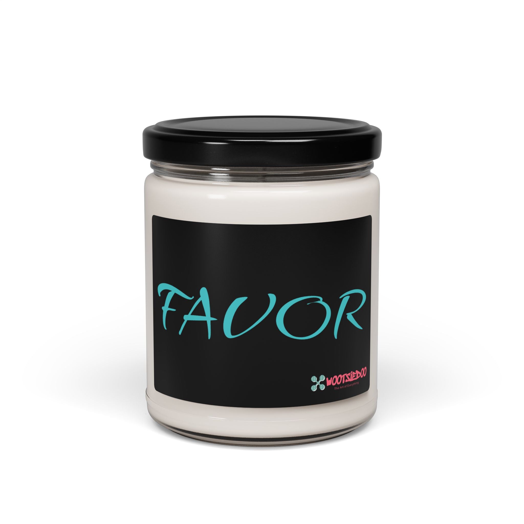 Favor Scented Soy Candle — 9oz Jar Candle with Stylish Script Label