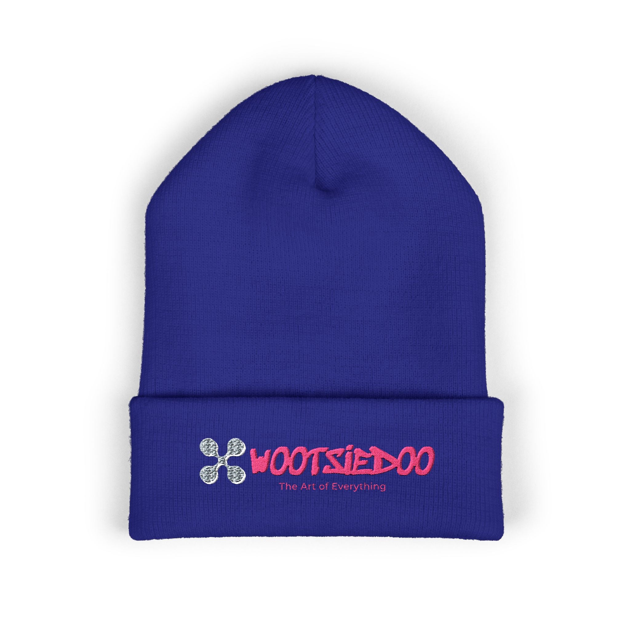 Stylish Cuffed Beanie, Cozy Winter Hat, Embroidered Fashion Beanie, Gift for Her