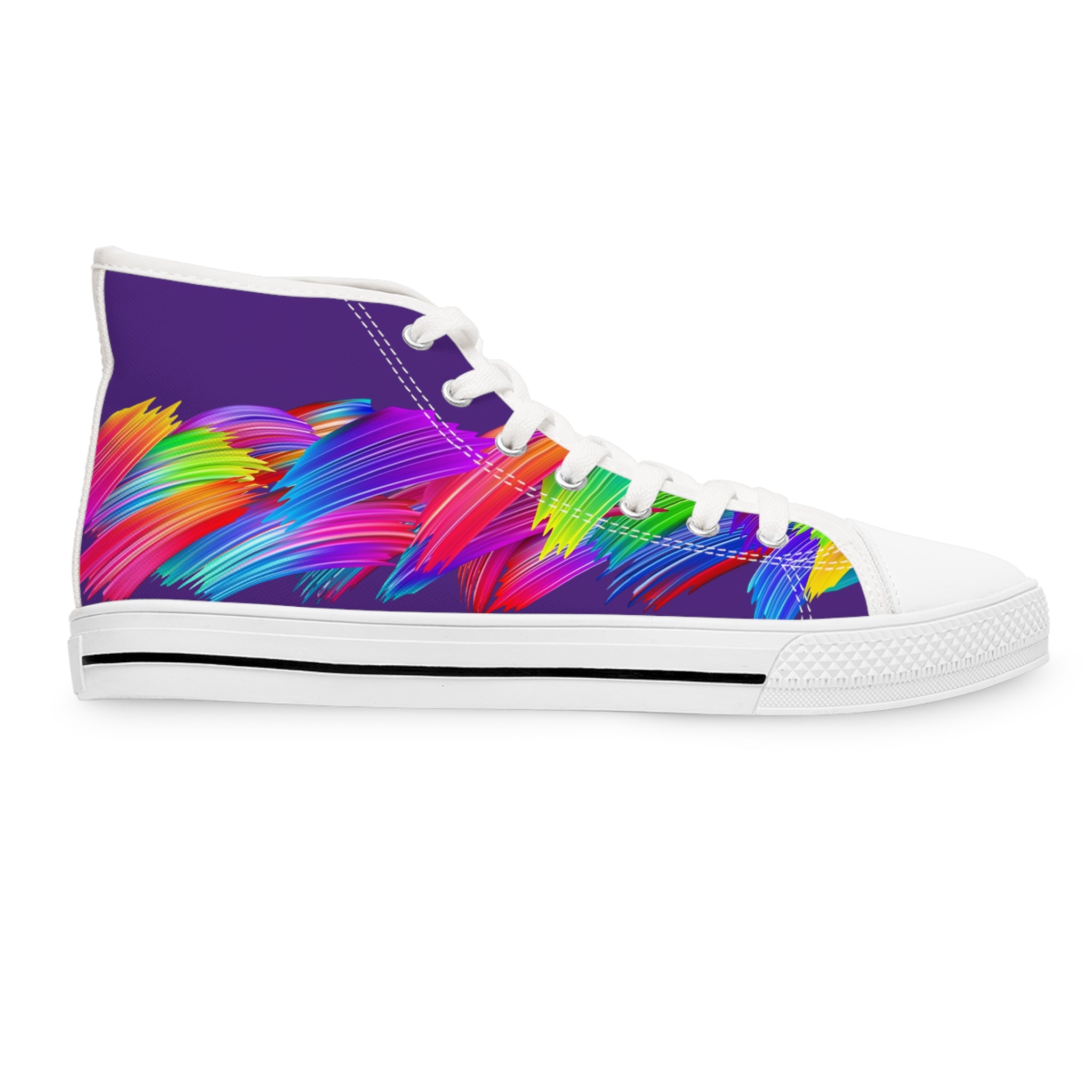 Vibrant Women's High Top Sneakers, Casual Footwear, Street Style, Fashion Lovers